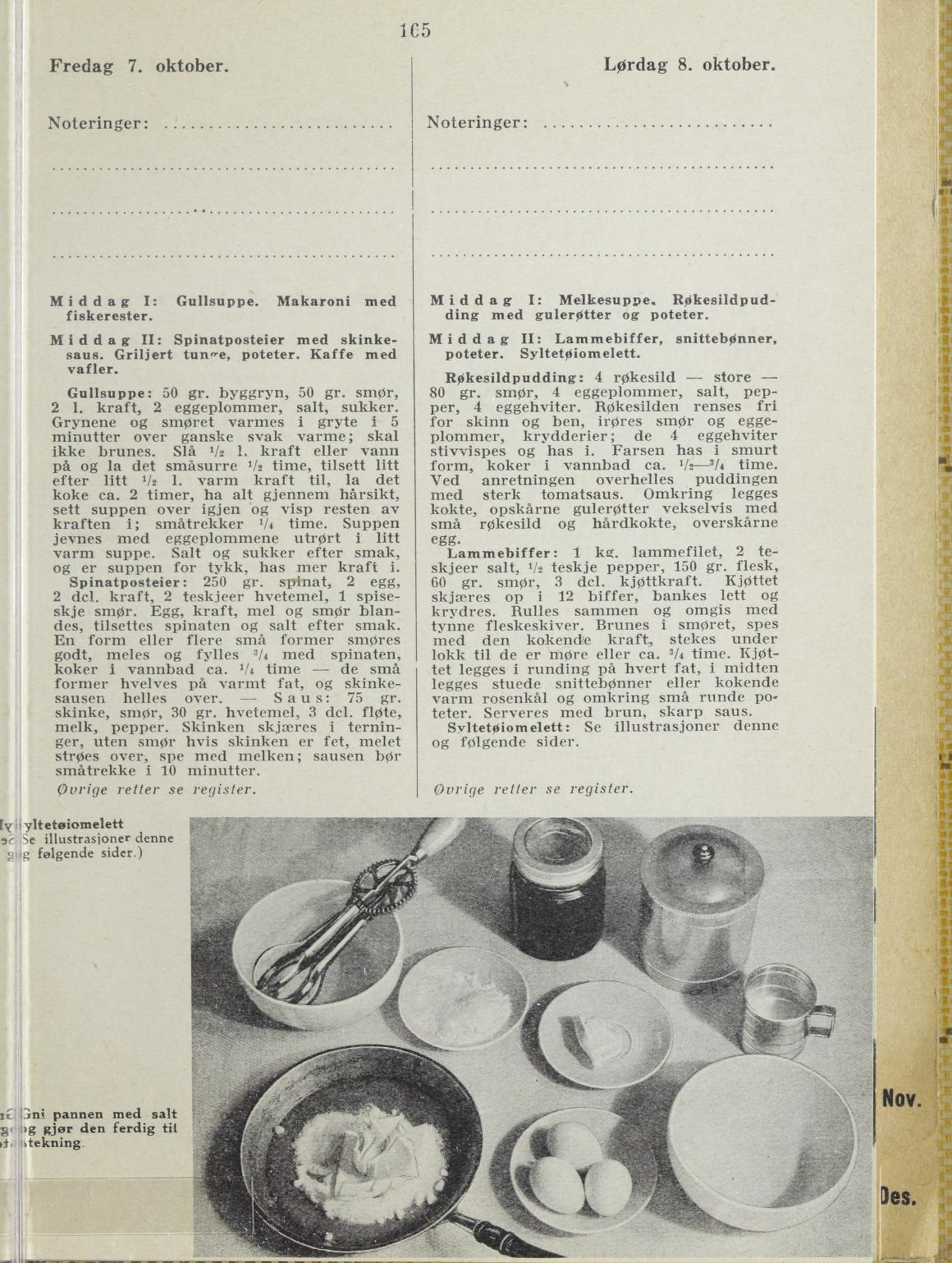Faksimile av almanakksiden 7. oktober 1938