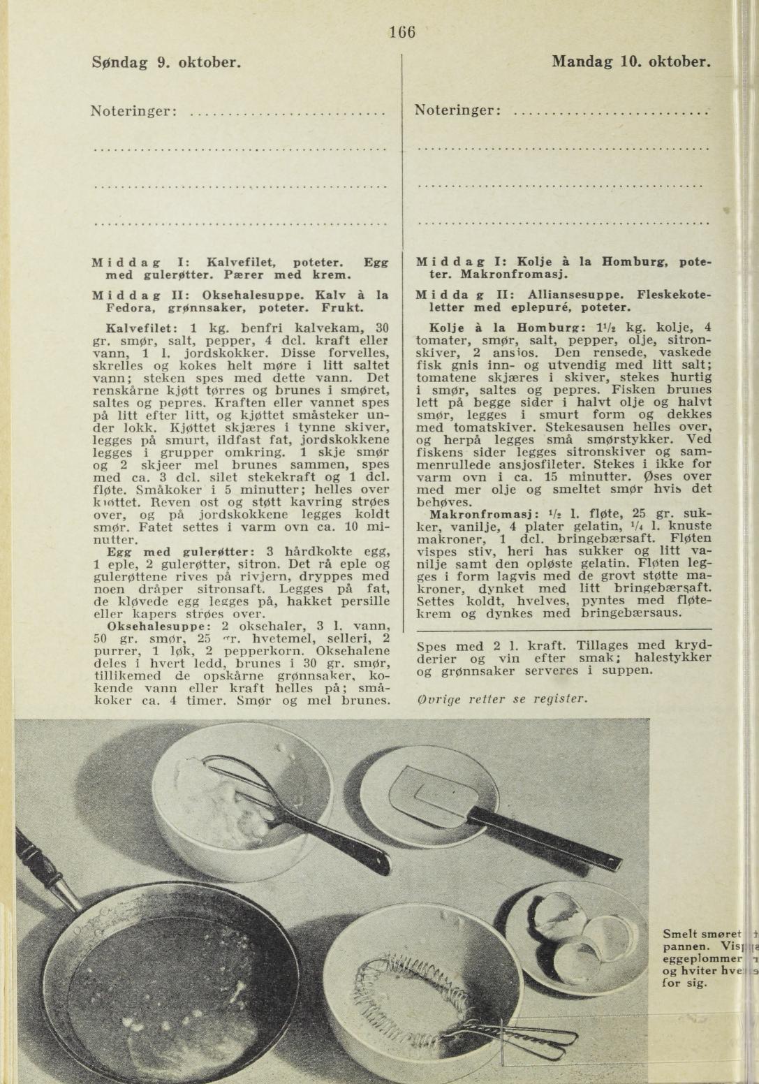 Faksimile av almanakksiden 9. oktober 1938