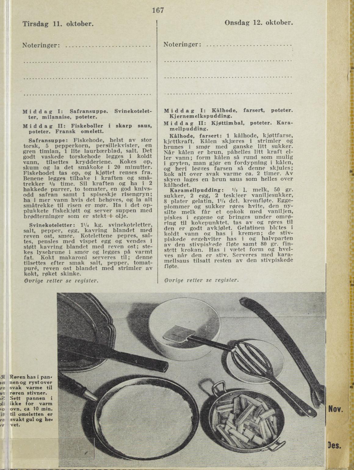 Faksimile av almanakksiden 11. oktober 1938