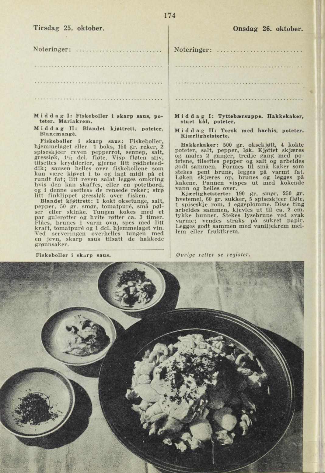 Faksimile av almanakksiden 25. oktober 1938