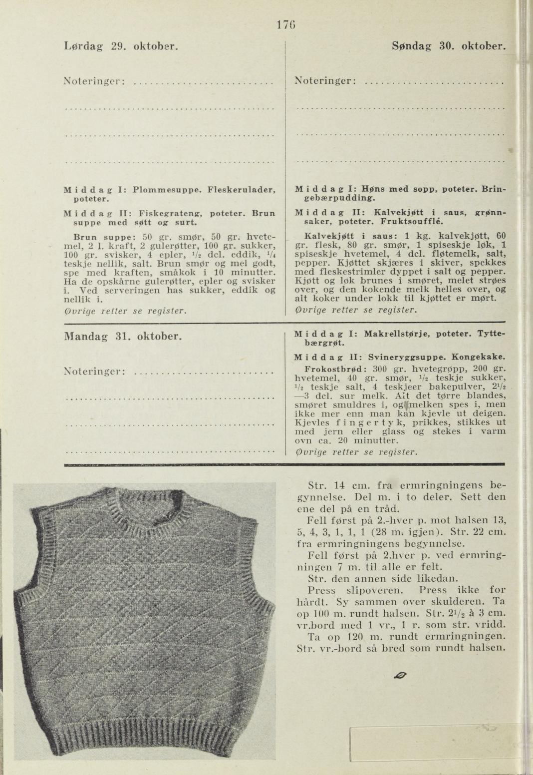 Faksimile av almanakksiden 30. oktober 1938