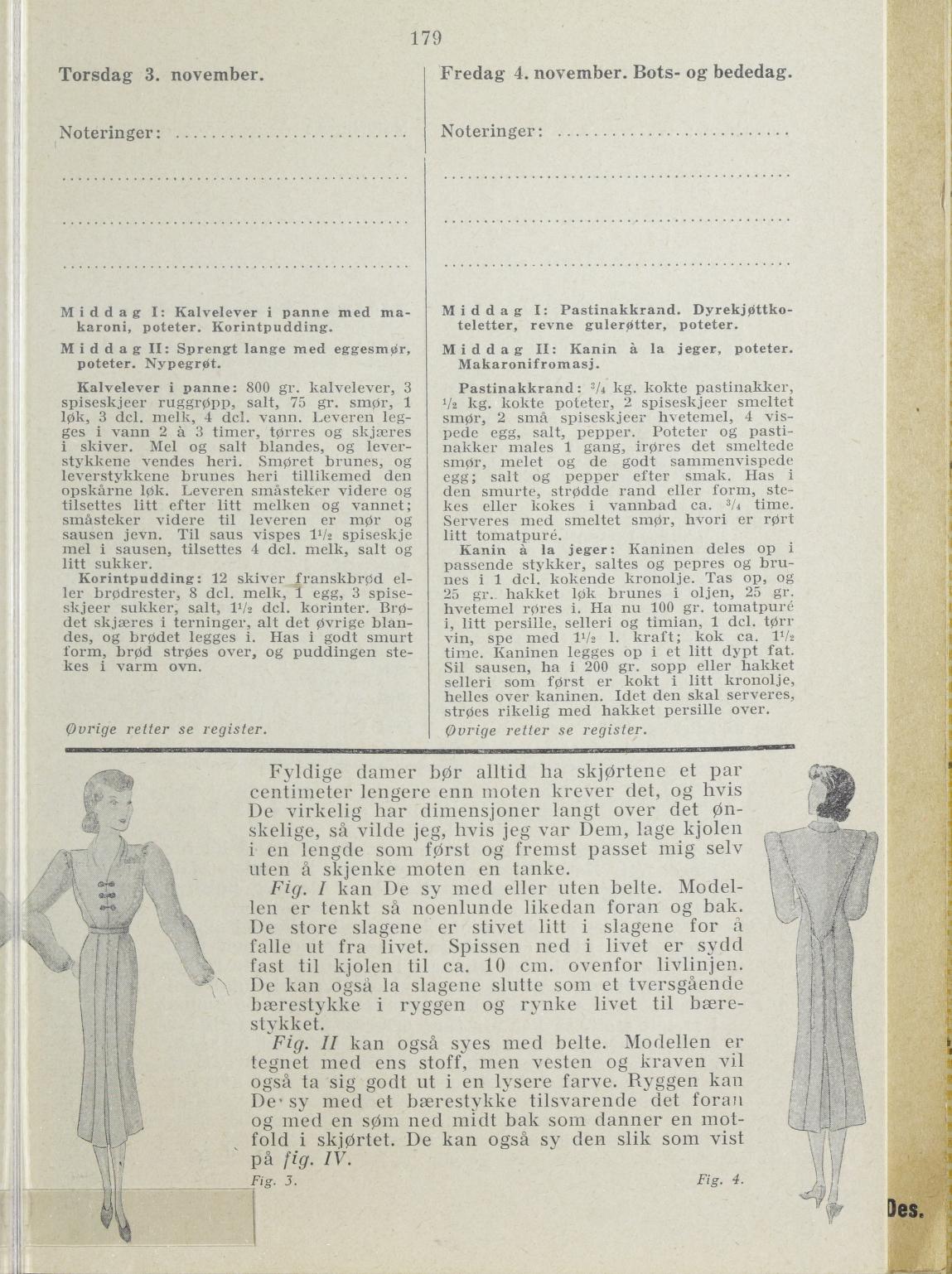 Faksimile av almanakksiden 3. november 1938