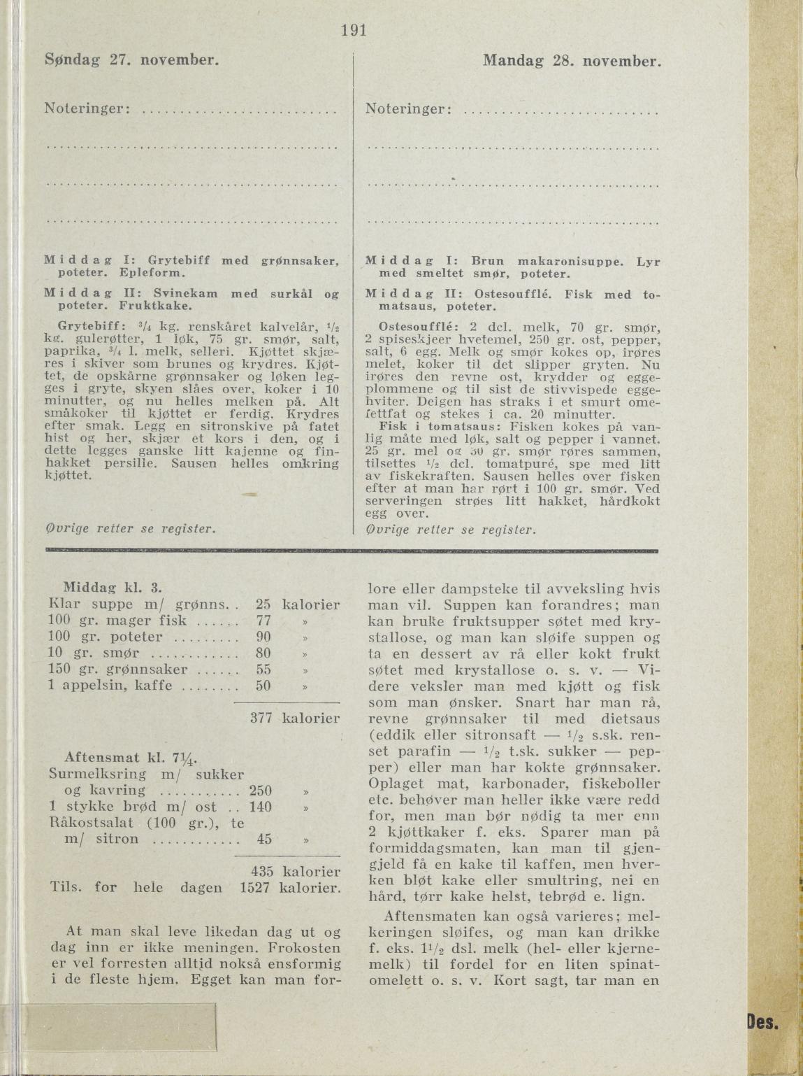 Faksimile av almanakksiden 27. november 1938