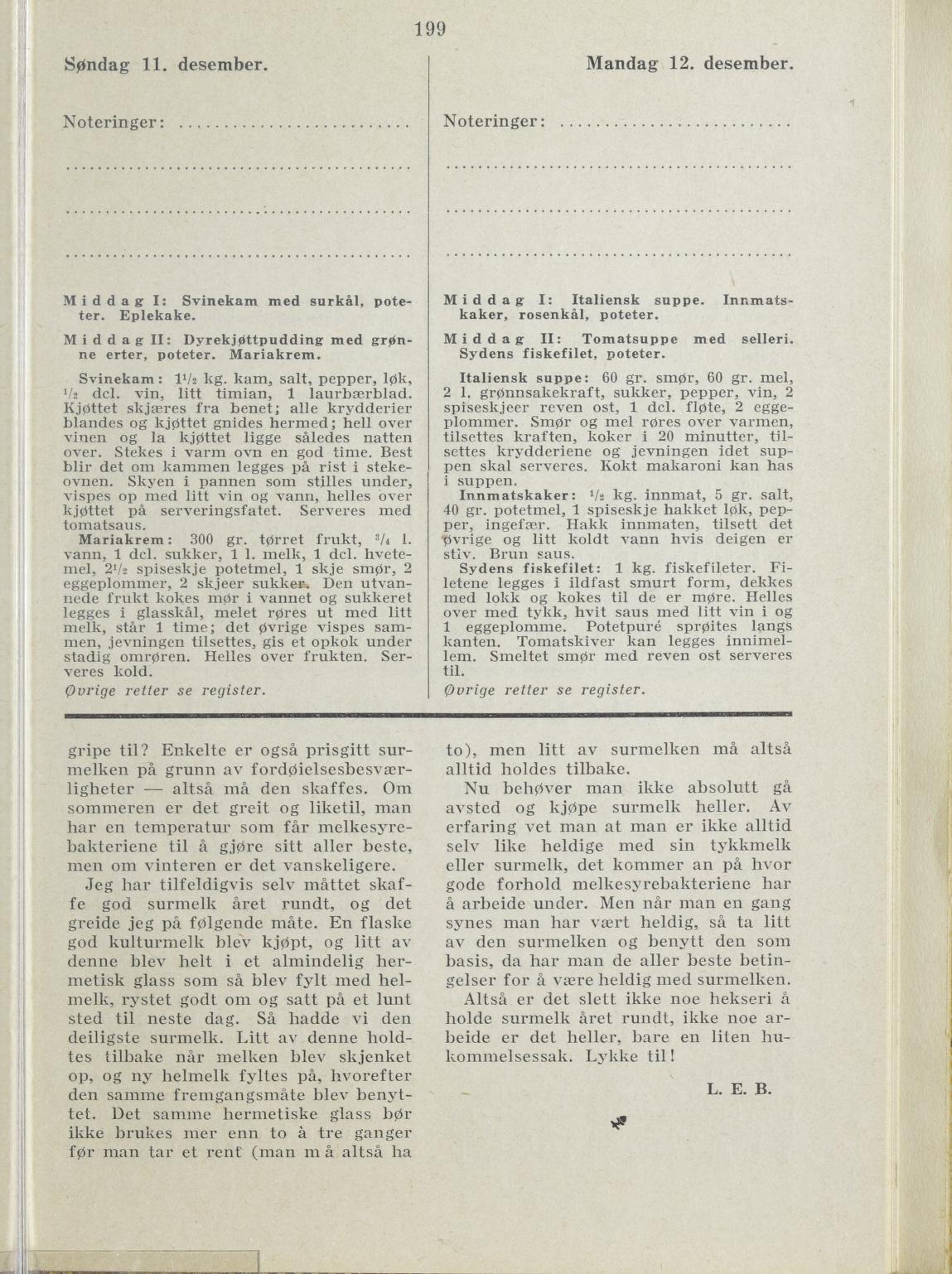 Faksimile av almanakksiden 11. desember 1938