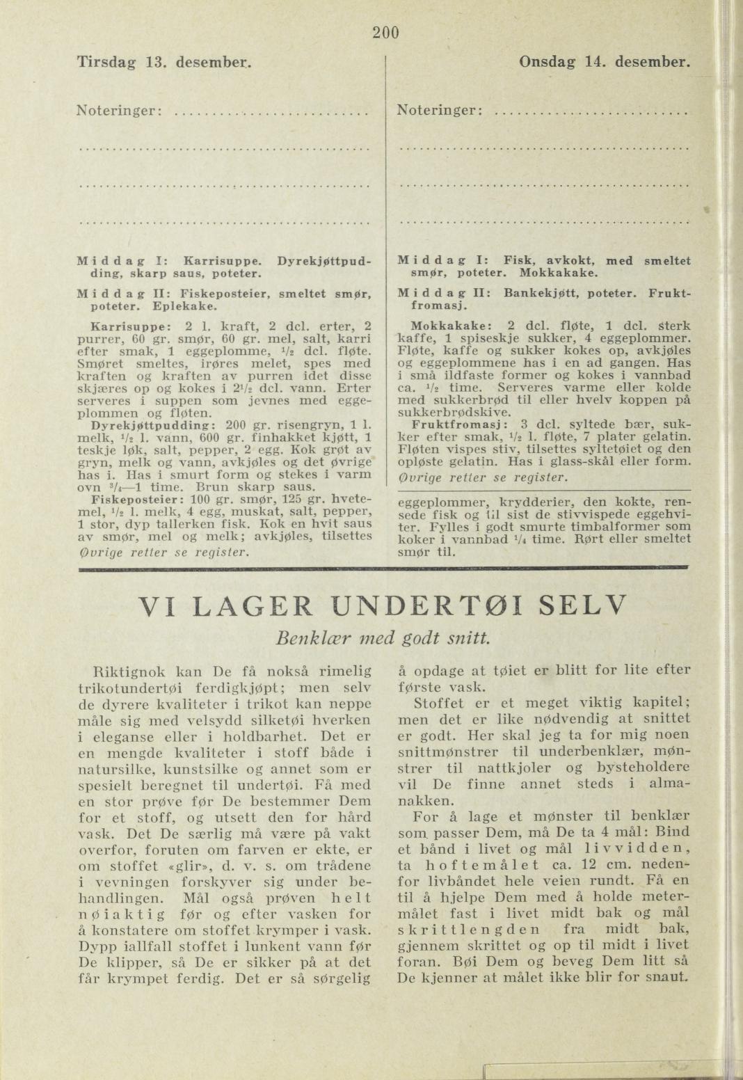 Faksimile av almanakksiden 13. desember 1938