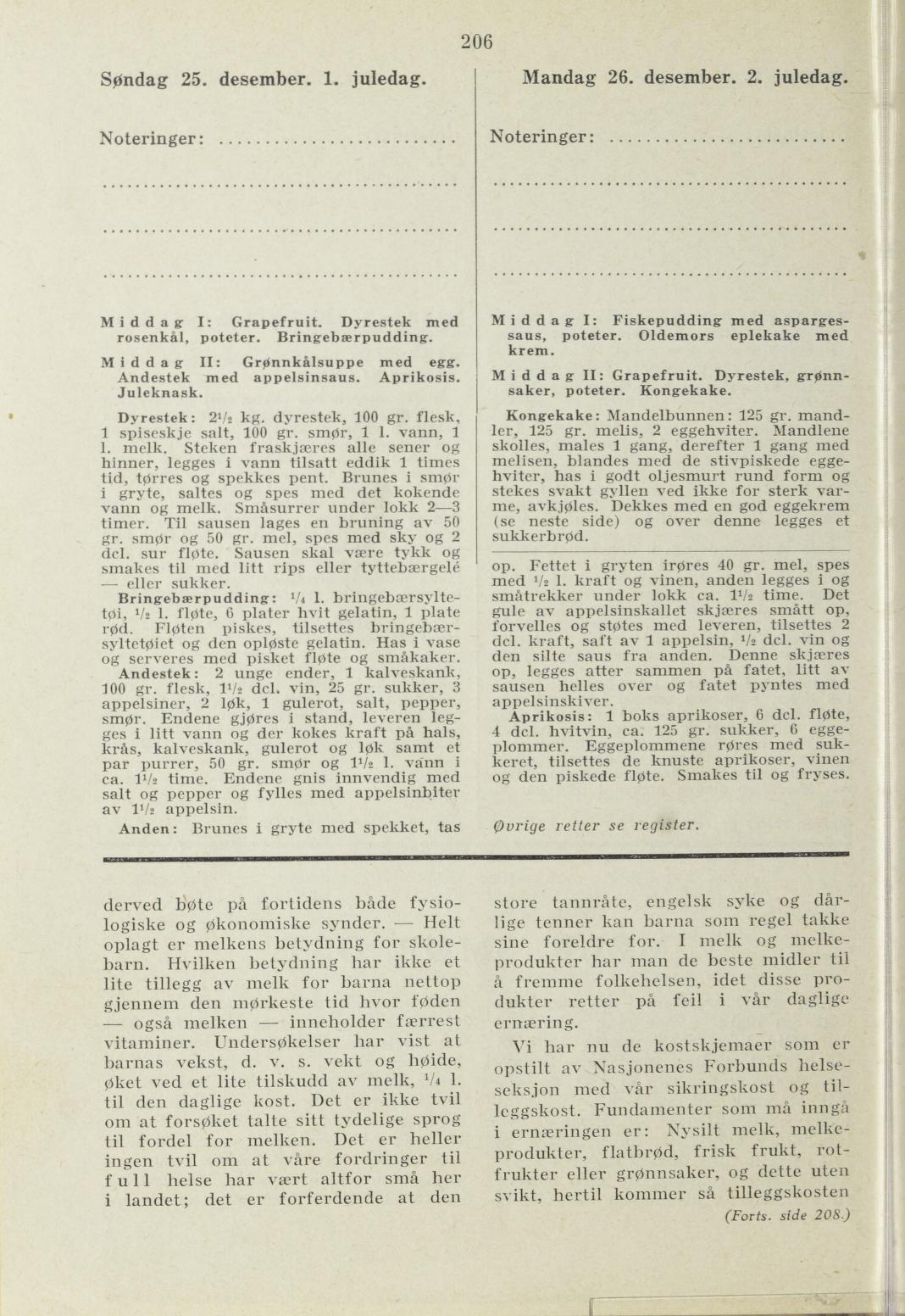 Faksimile av almanakksiden 25. desember 1938