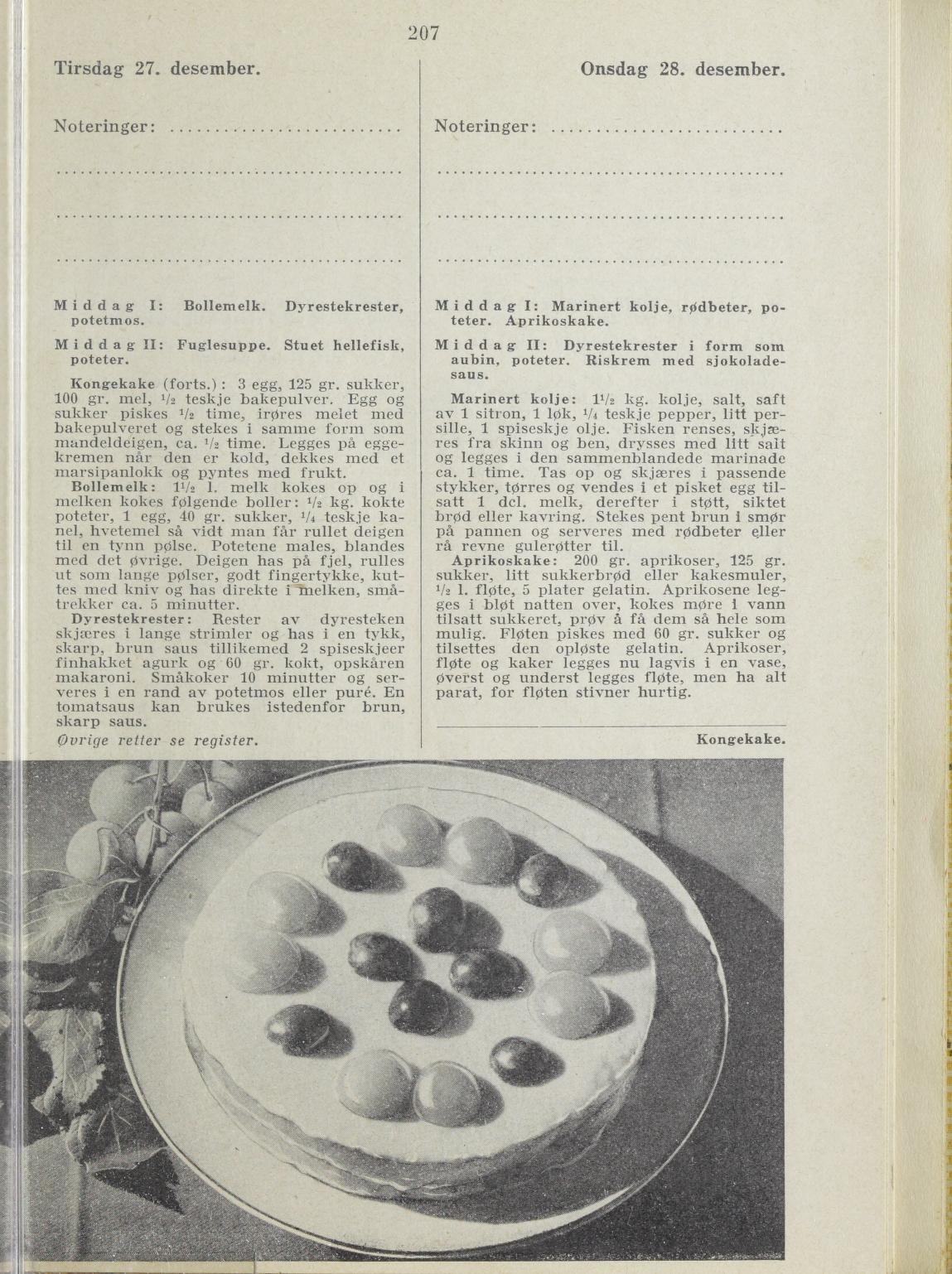 Faksimile av almanakksiden 27. desember 1938