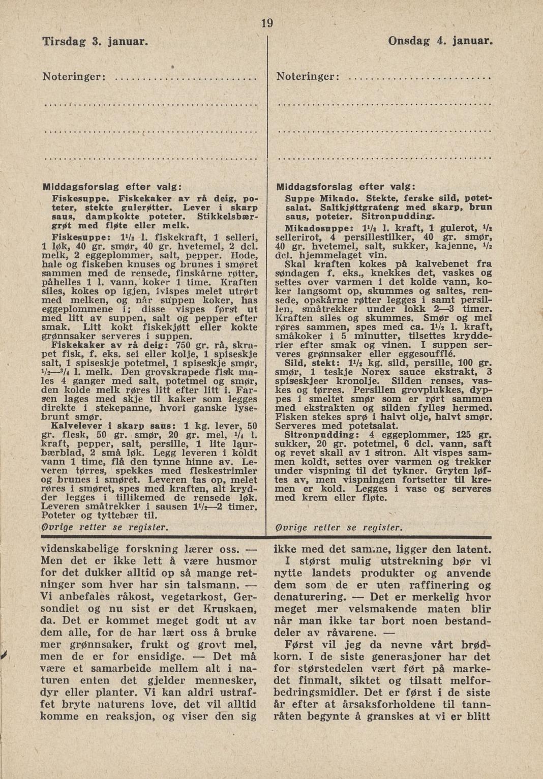 Faksimile av almanakksiden 3. januar 1939