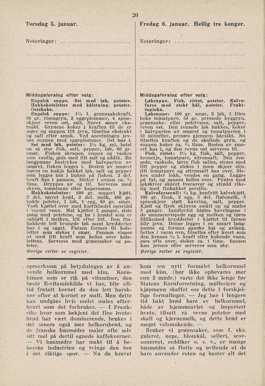 Faksimile av almanakksiden 5. januar 1939