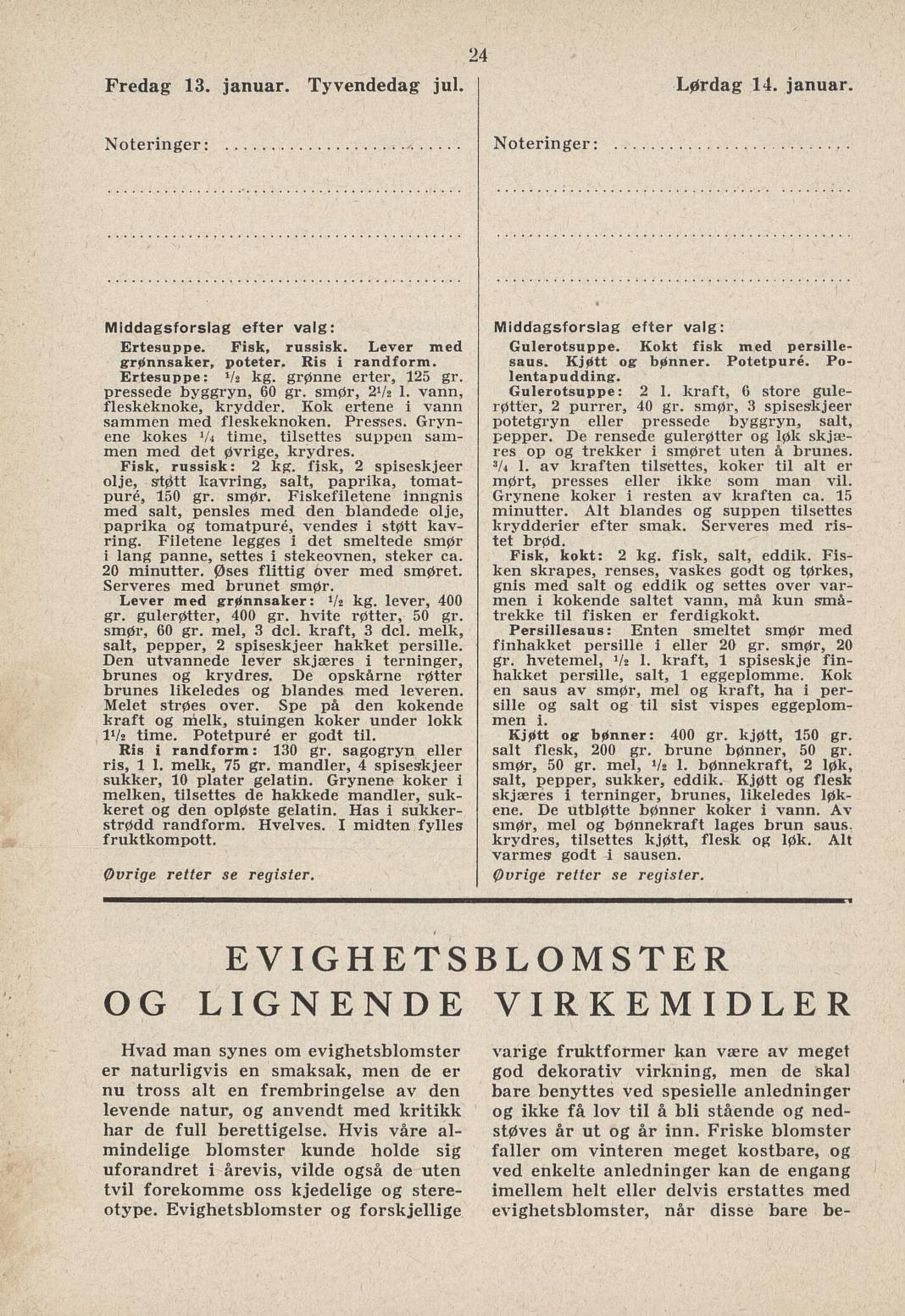 Faksimile av almanakksiden 13. januar 1939