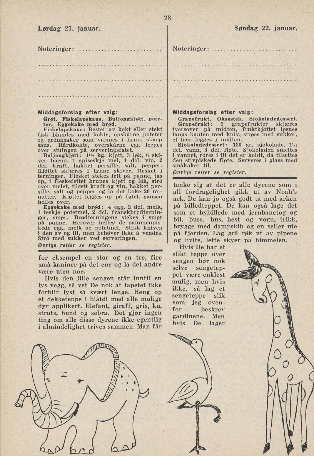 Faksimile av almanakksiden 21. januar 1939