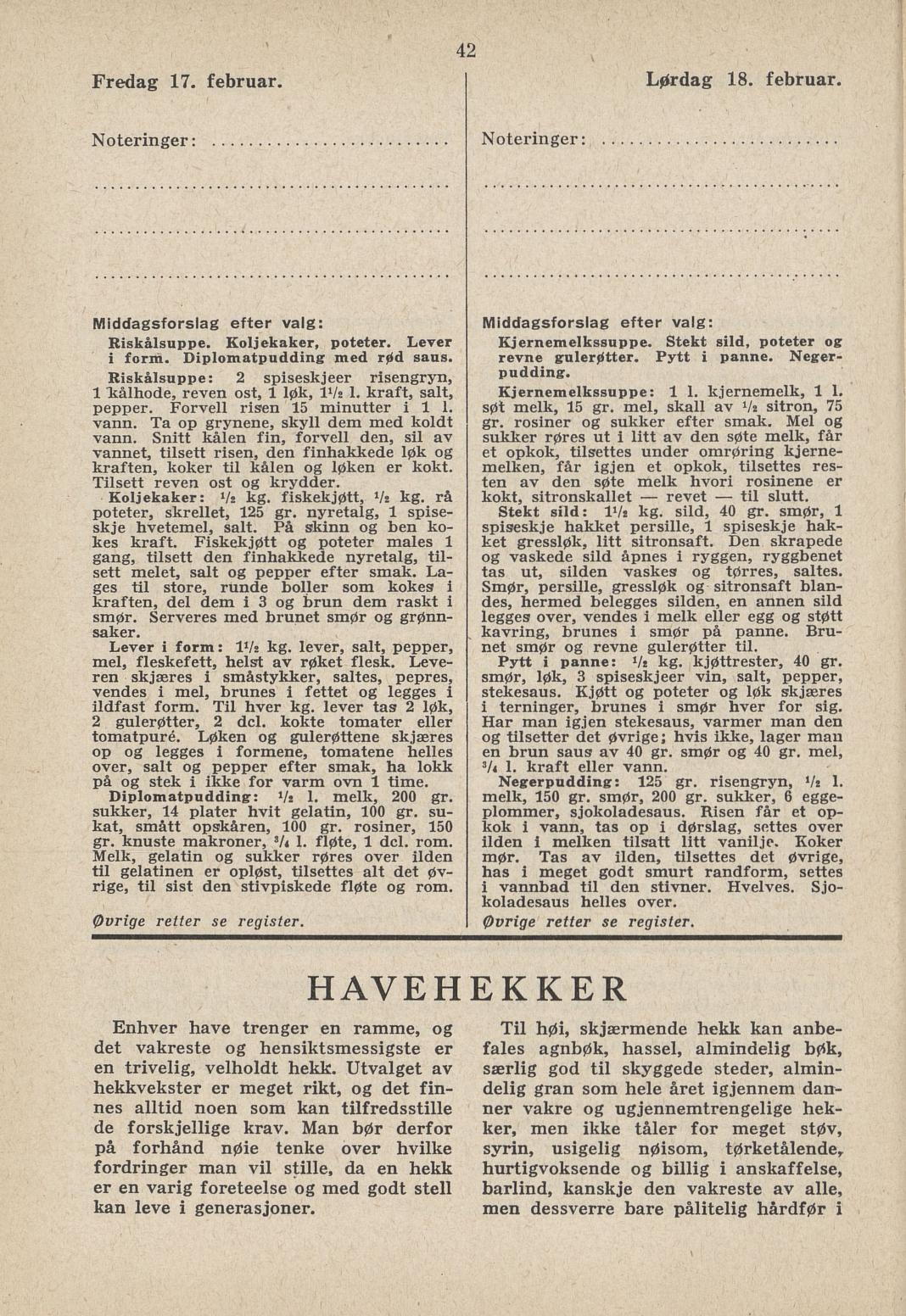 Faksimile av almanakksiden 17. februar 1939