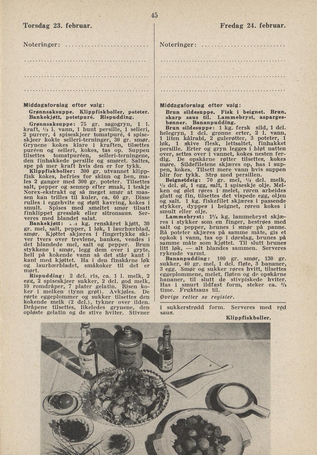 Faksimile av almanakksiden 23. februar 1939