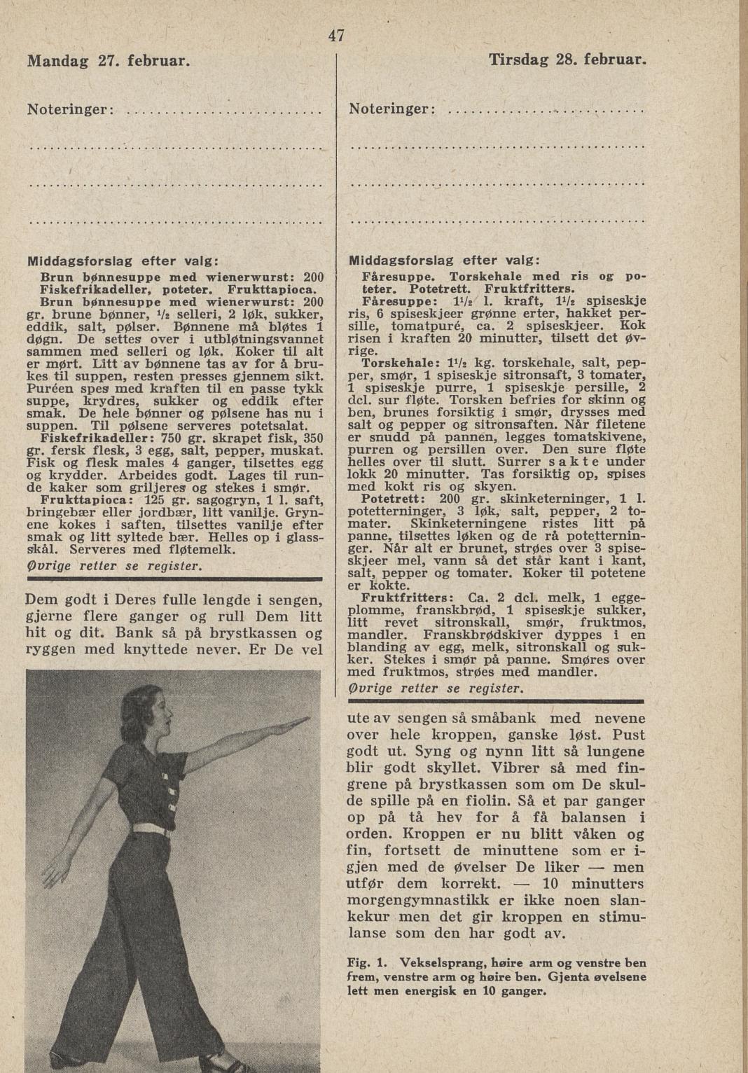 Faksimile av almanakksiden 27. februar 1939