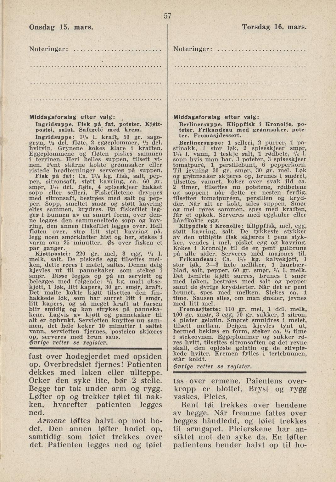 Faksimile av almanakksiden 15. mars 1939