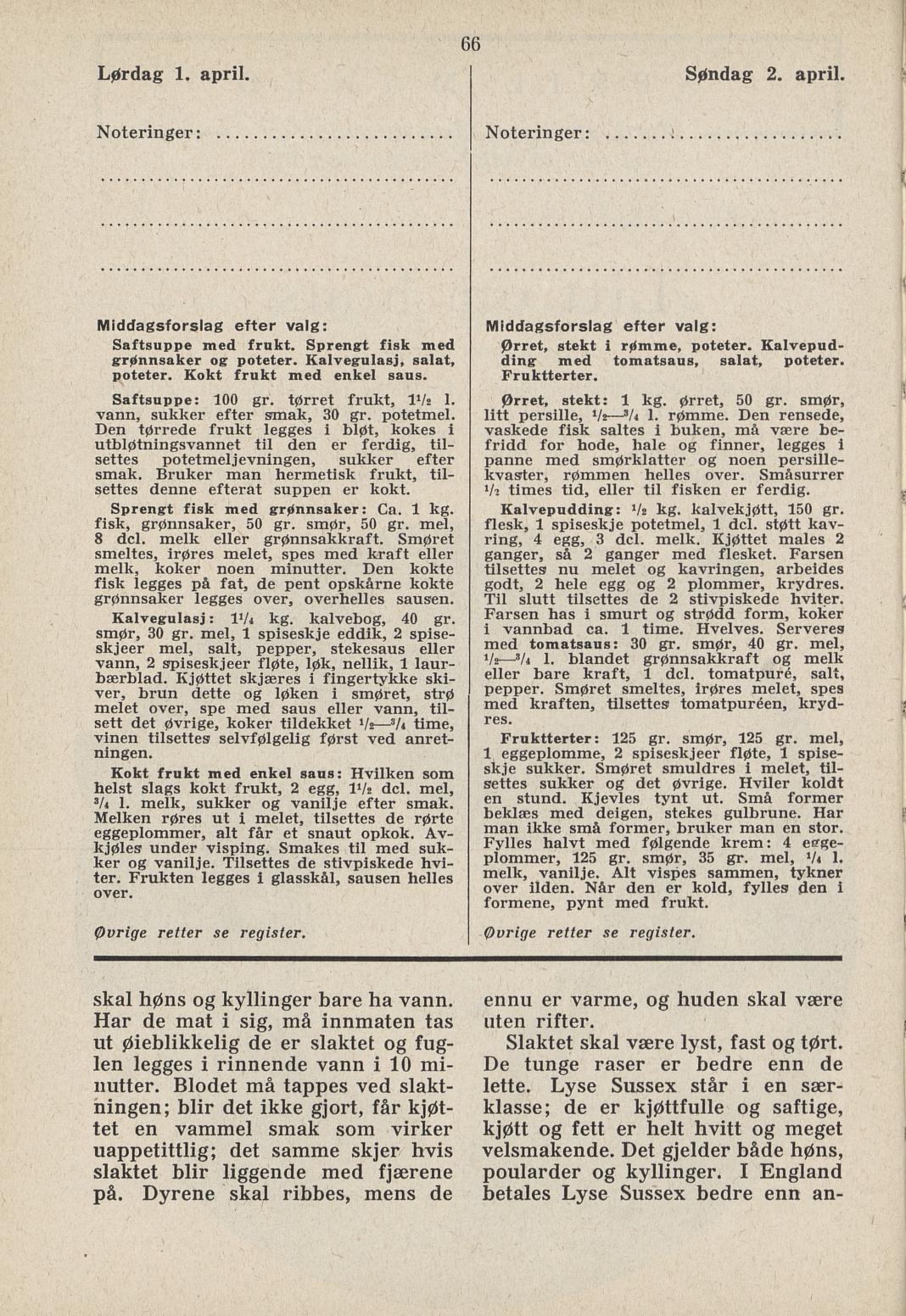 Faksimile av almanakksiden 1. april 1939