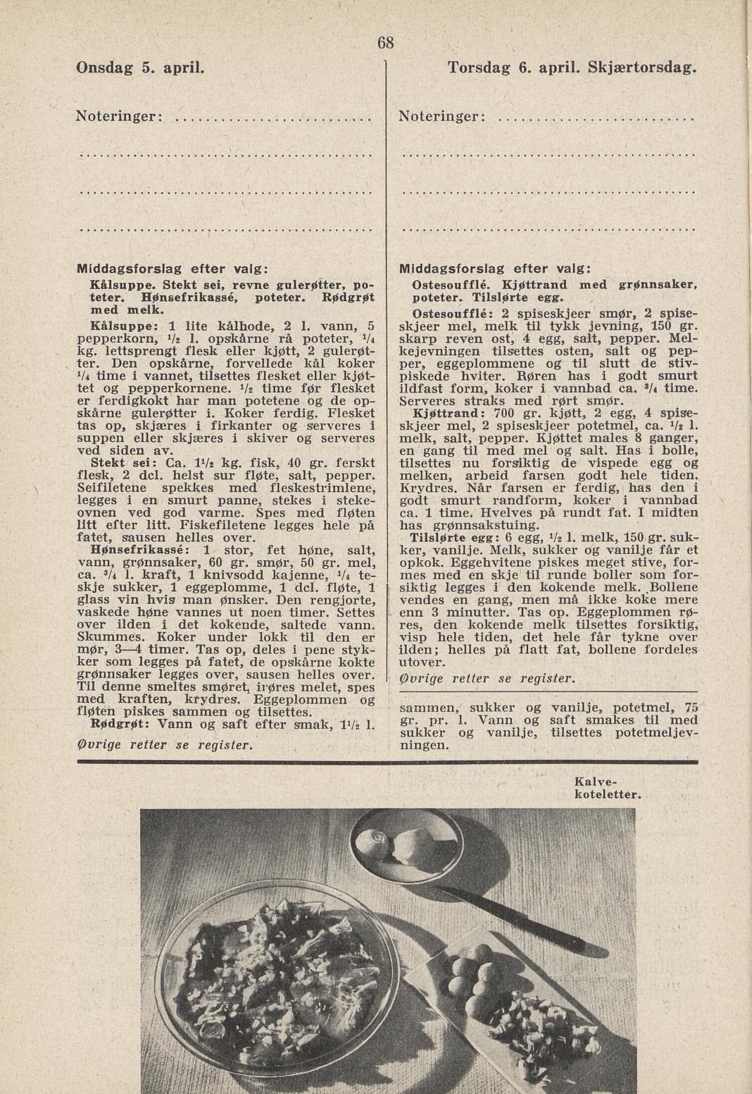 Faksimile av almanakksiden 5. april 1939