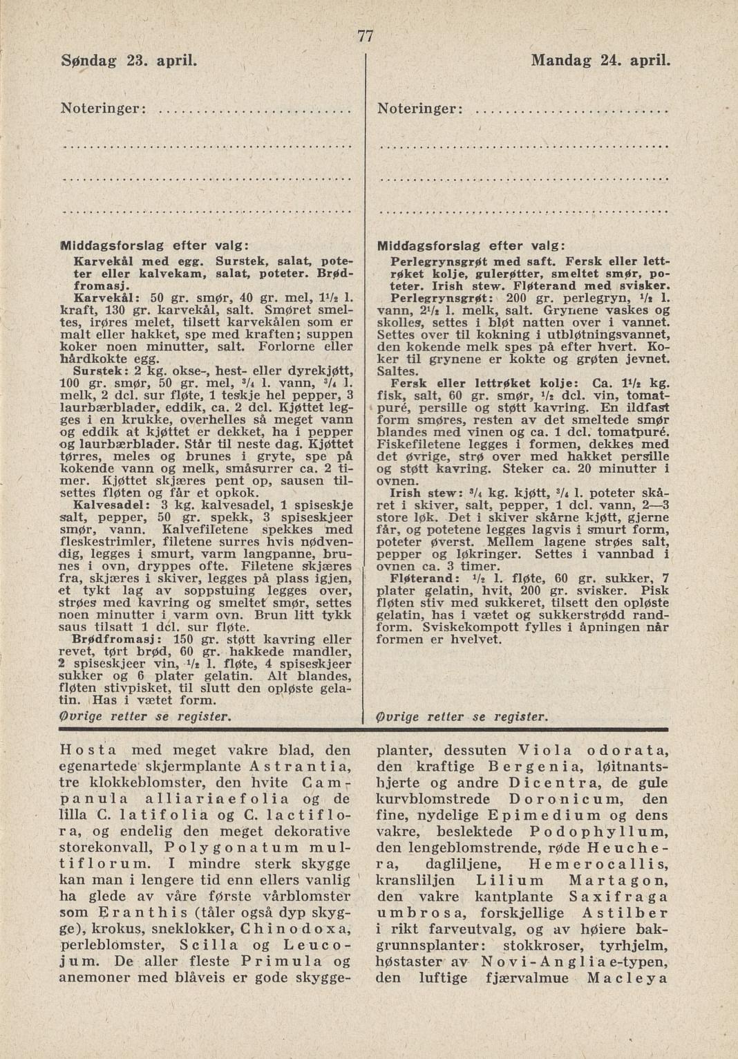 Faksimile av almanakksiden 23. april 1939