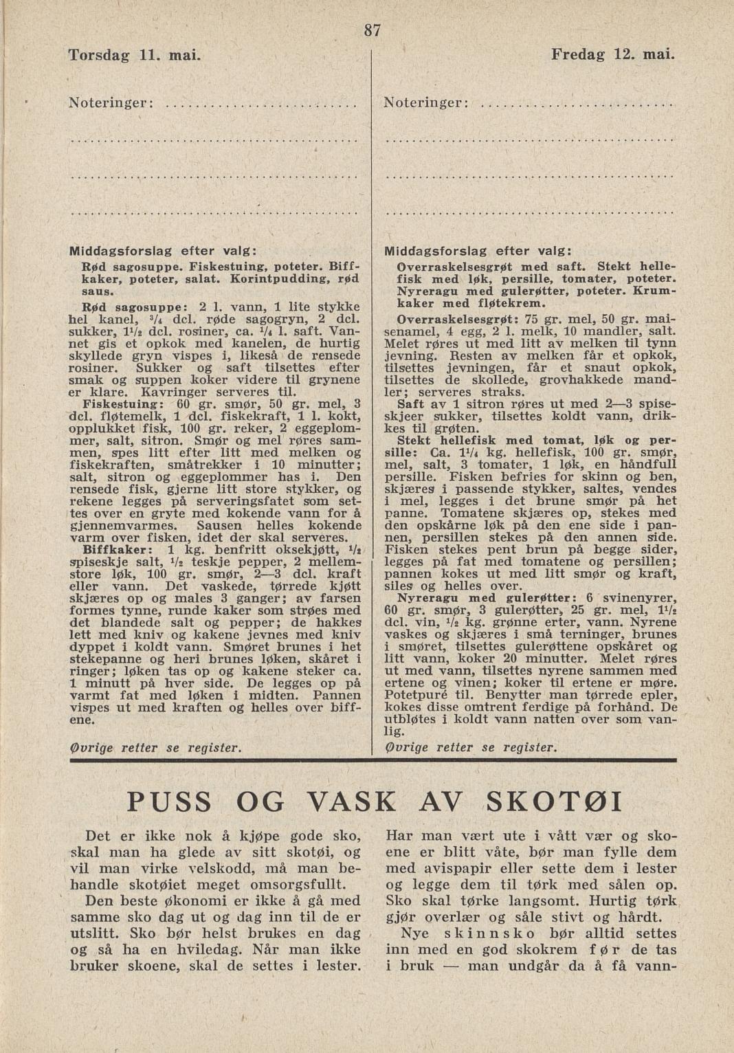 Faksimile av almanakksiden 11. mai 1939