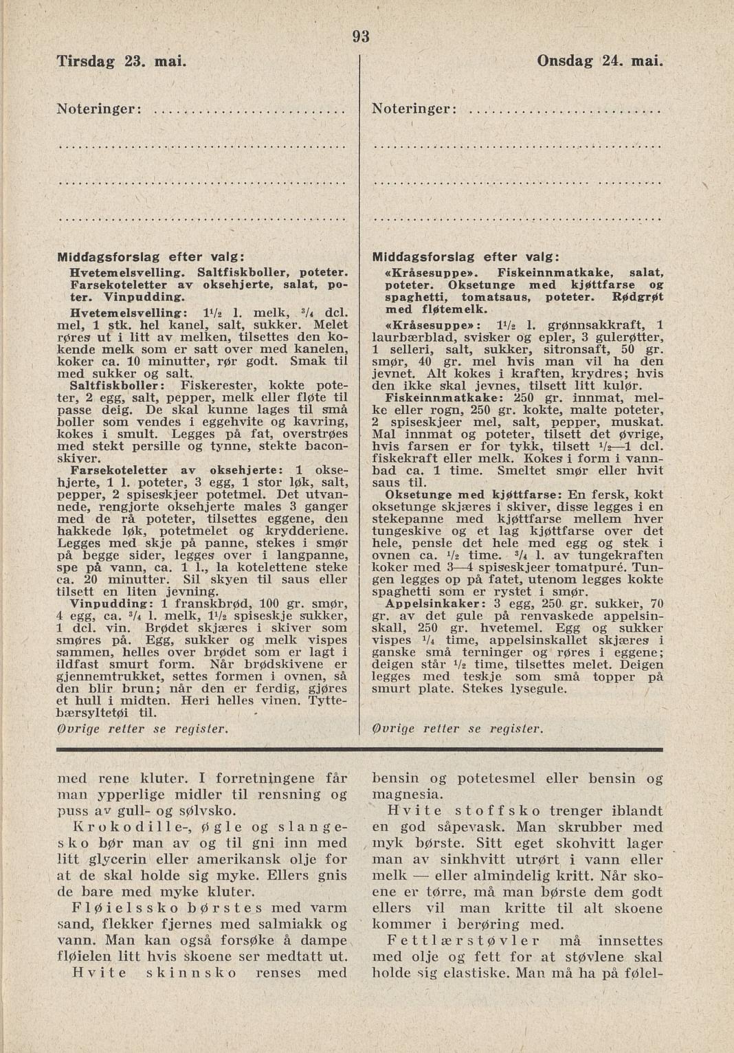Faksimile av almanakksiden 23. mai 1939