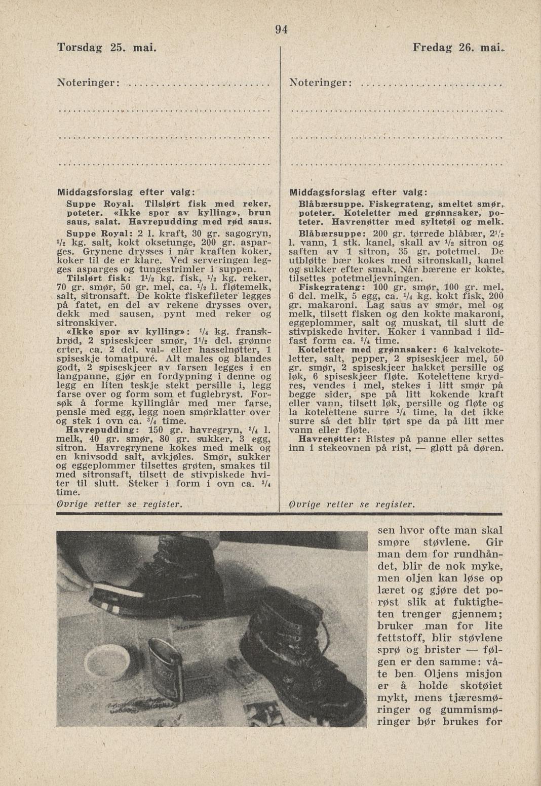 Faksimile av almanakksiden 25. mai 1939