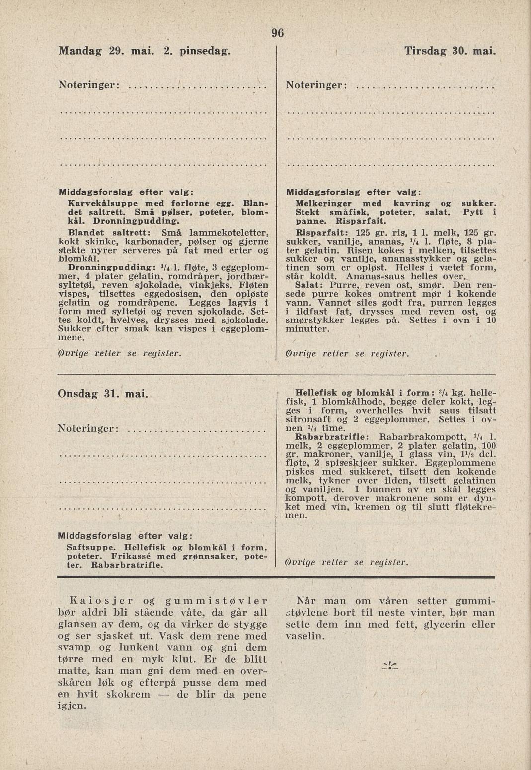 Faksimile av almanakksiden 29. mai 1939