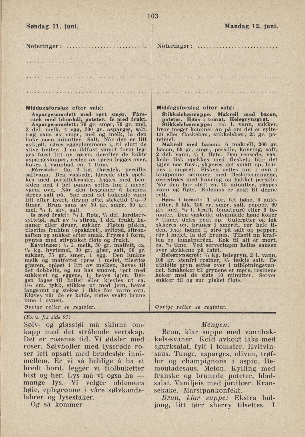 Faksimile av almanakksiden 11. juni 1939