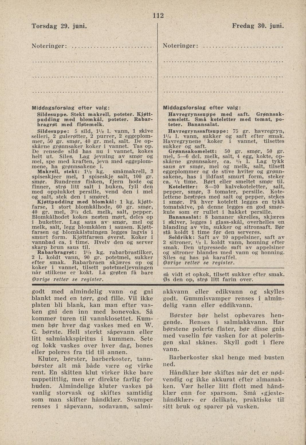 Faksimile av almanakksiden 29. juni 1939