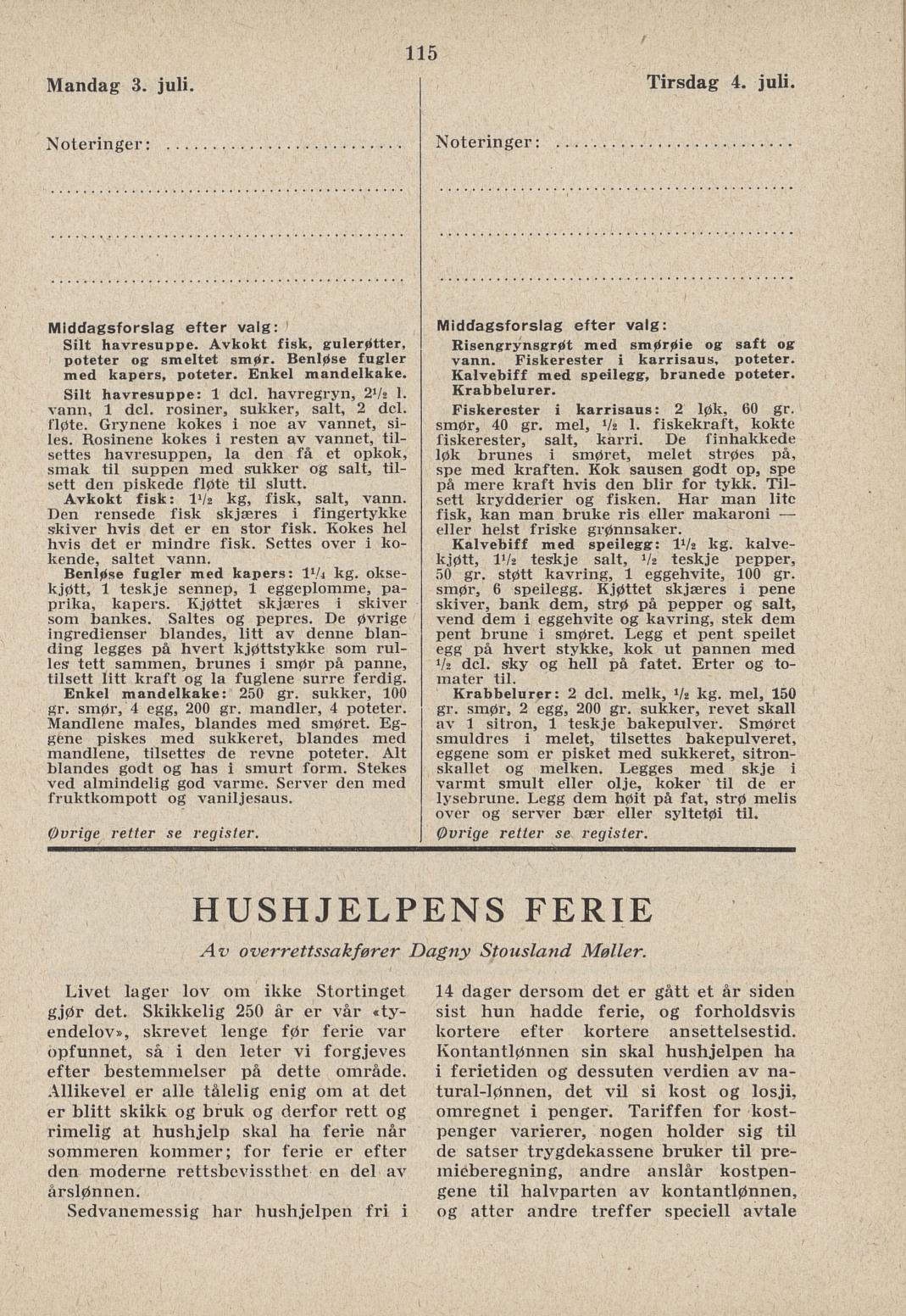 Faksimile av almanakksiden 3. juli 1939