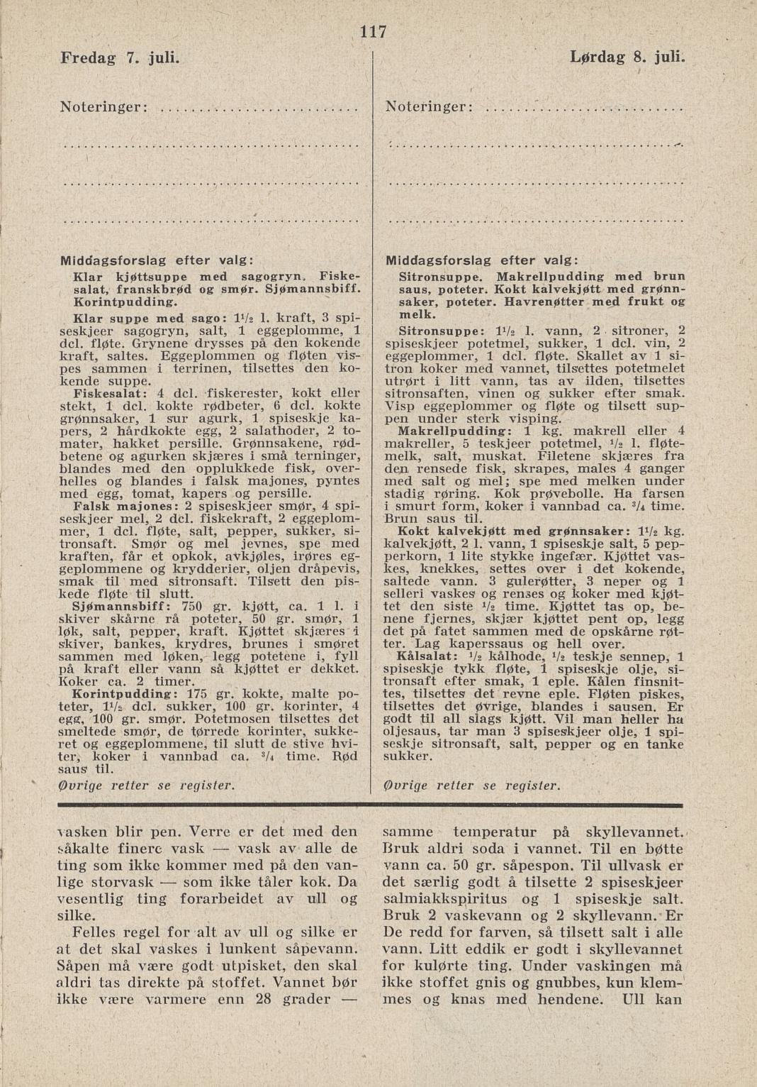 Faksimile av almanakksiden 7. juli 1939