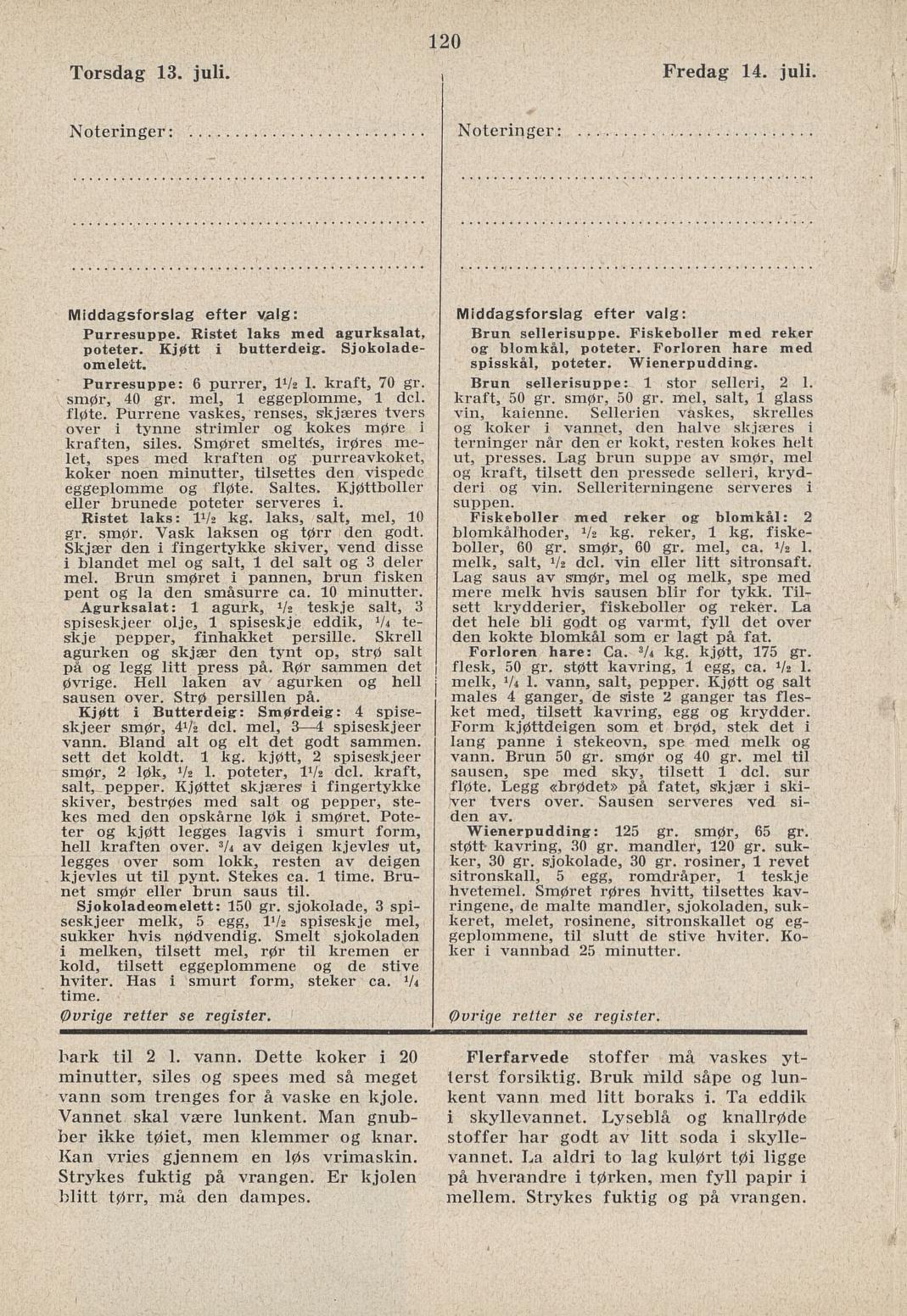 Faksimile av almanakksiden 13. juli 1939