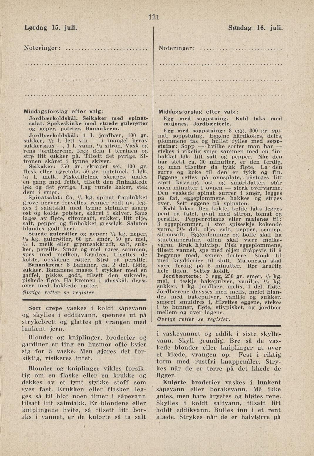Faksimile av almanakksiden 15. juli 1939