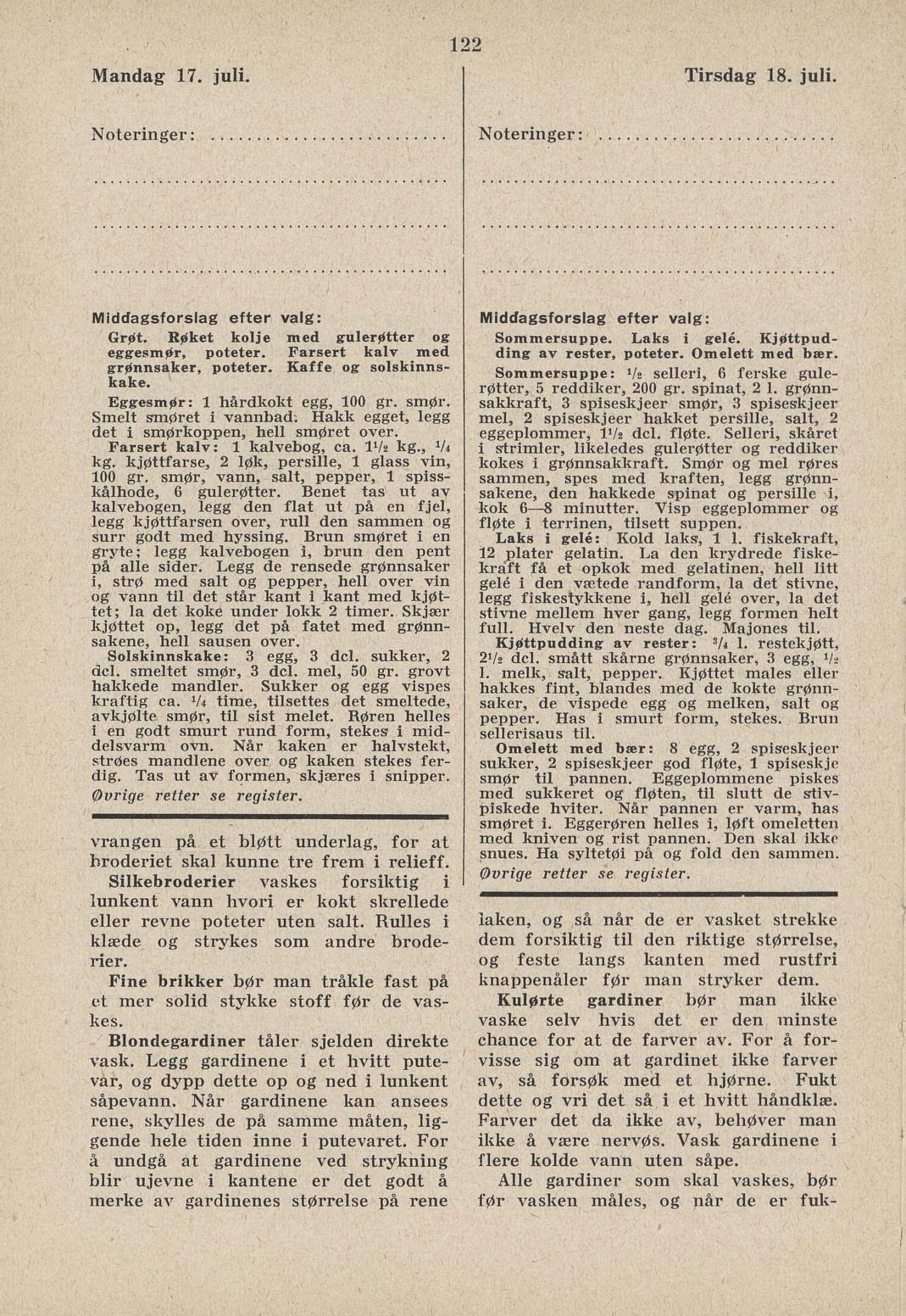 Faksimile av almanakksiden 17. juli 1939