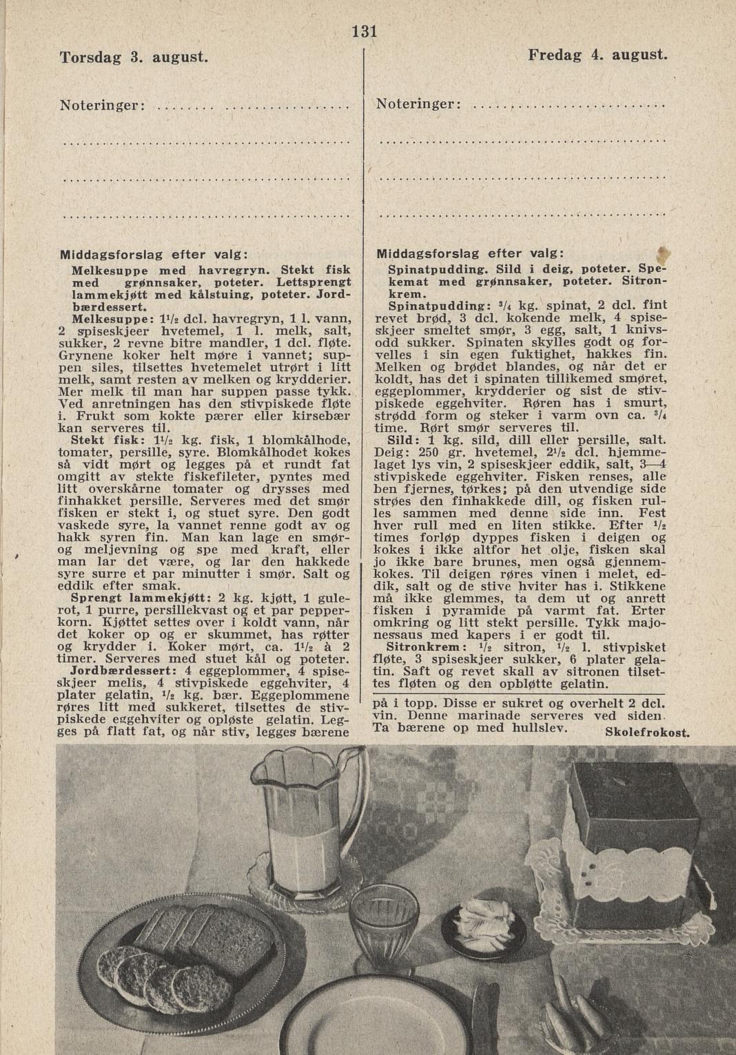 Faksimile av almanakksiden 3. august 1939