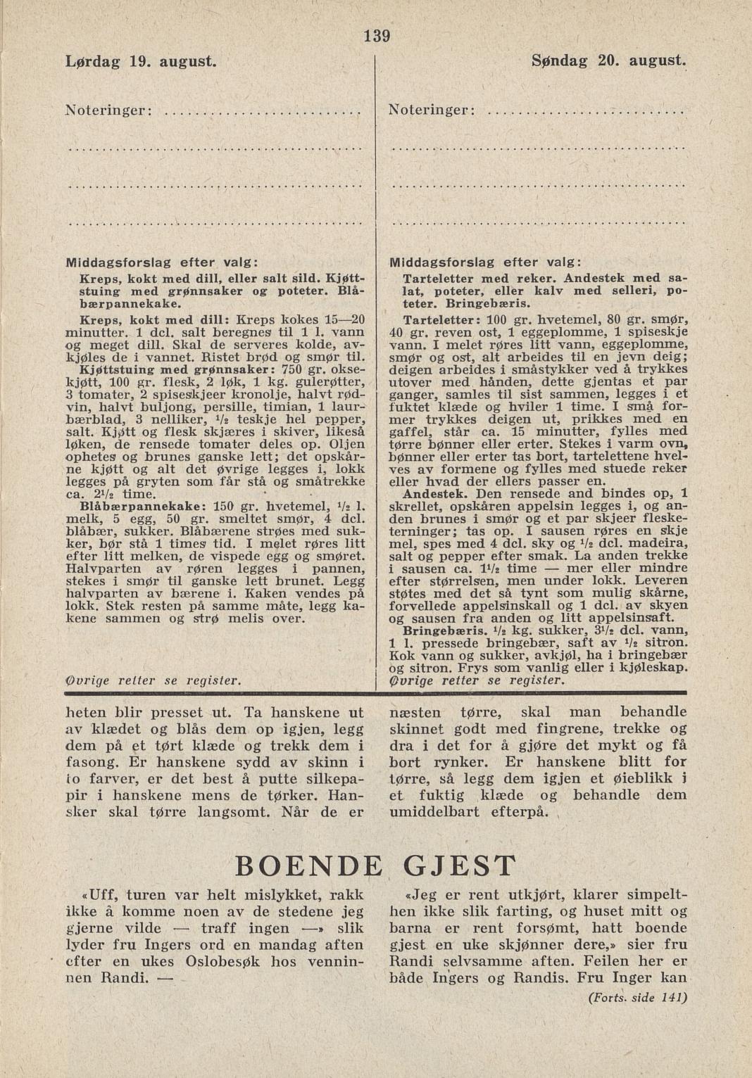 Faksimile av almanakksiden 19. august 1939