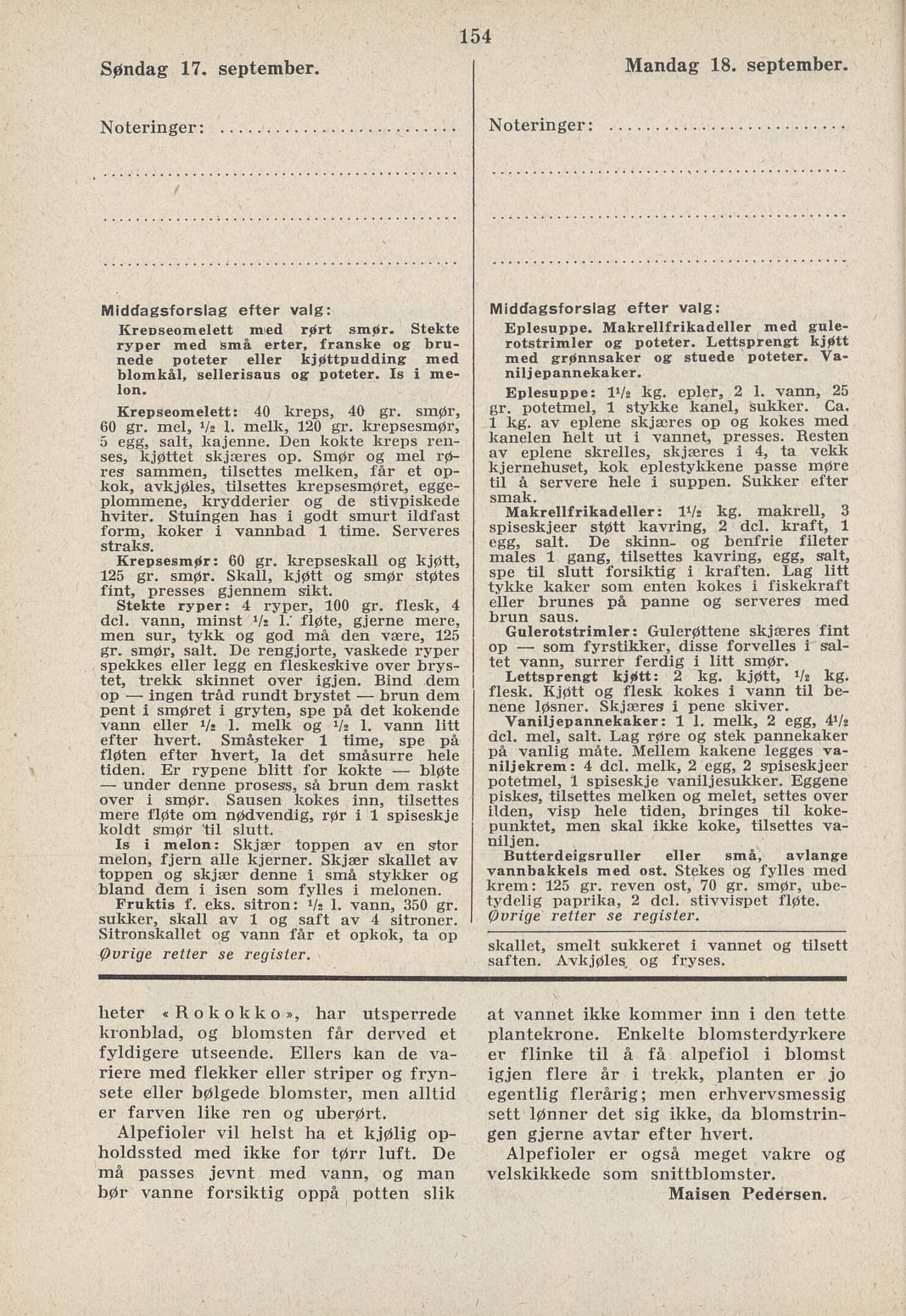 Faksimile av almanakksiden 17. september 1939
