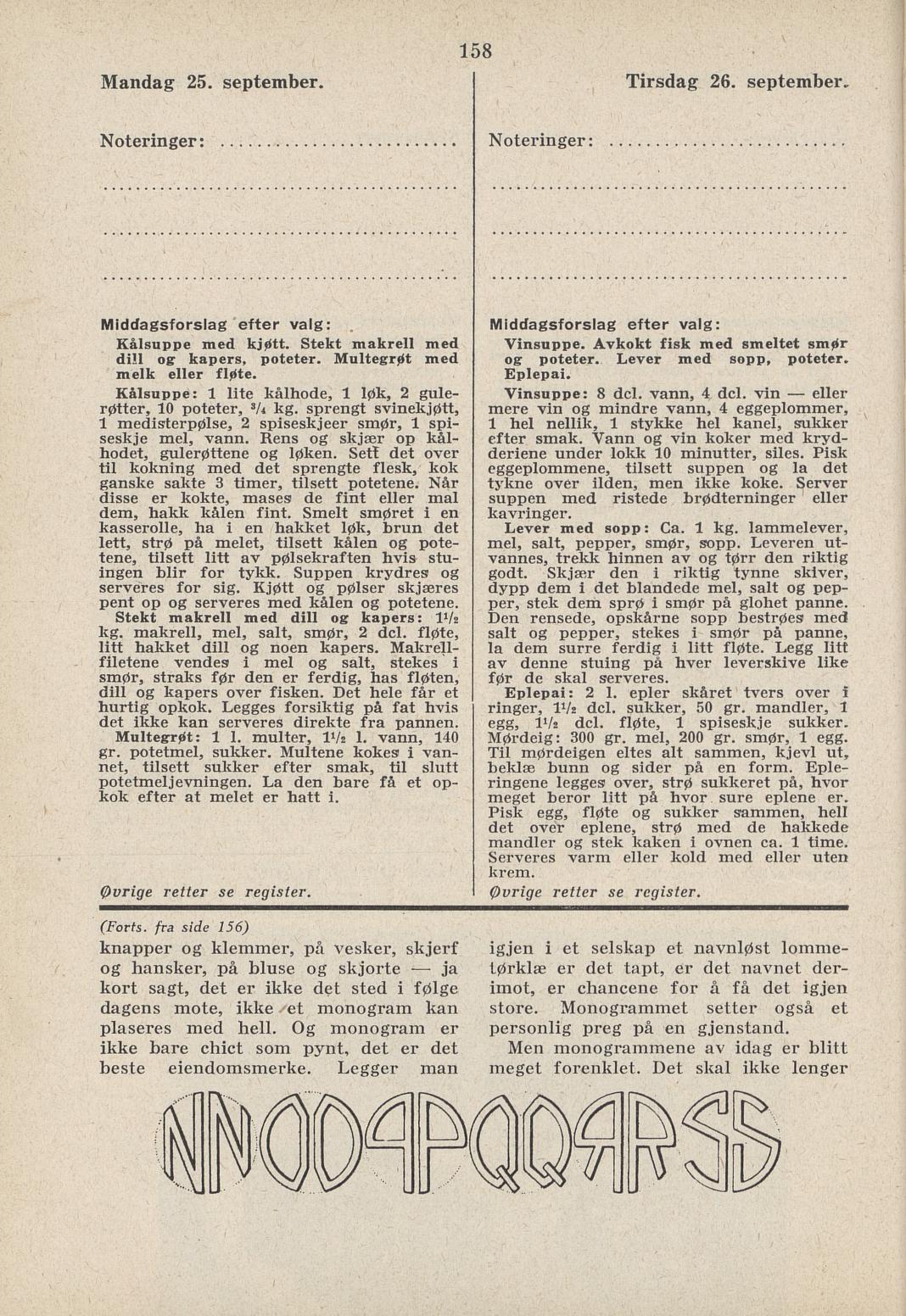 Faksimile av almanakksiden 25. september 1939