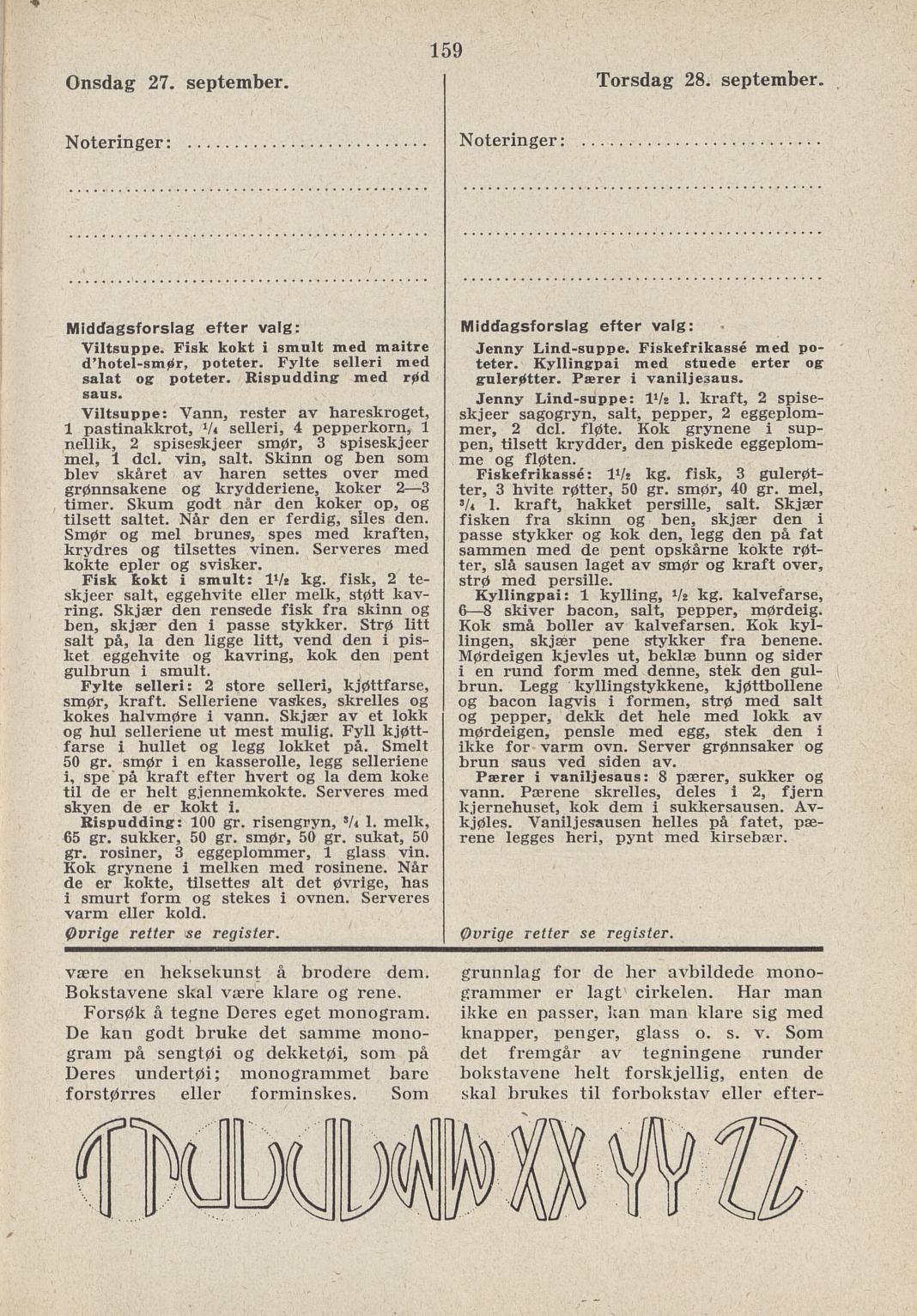 Faksimile av almanakksiden 27. september 1939