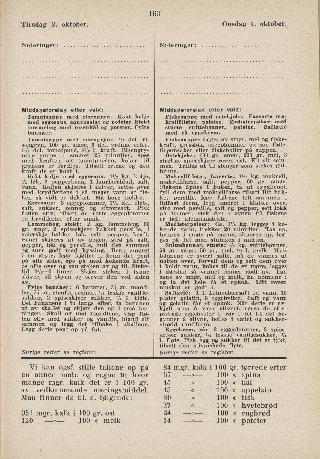 Faksimile av almanakksiden 3. oktober 1939