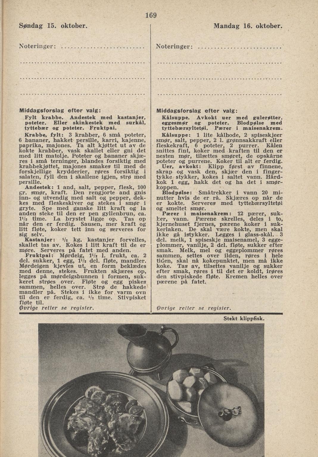 Faksimile av almanakksiden 15. oktober 1939