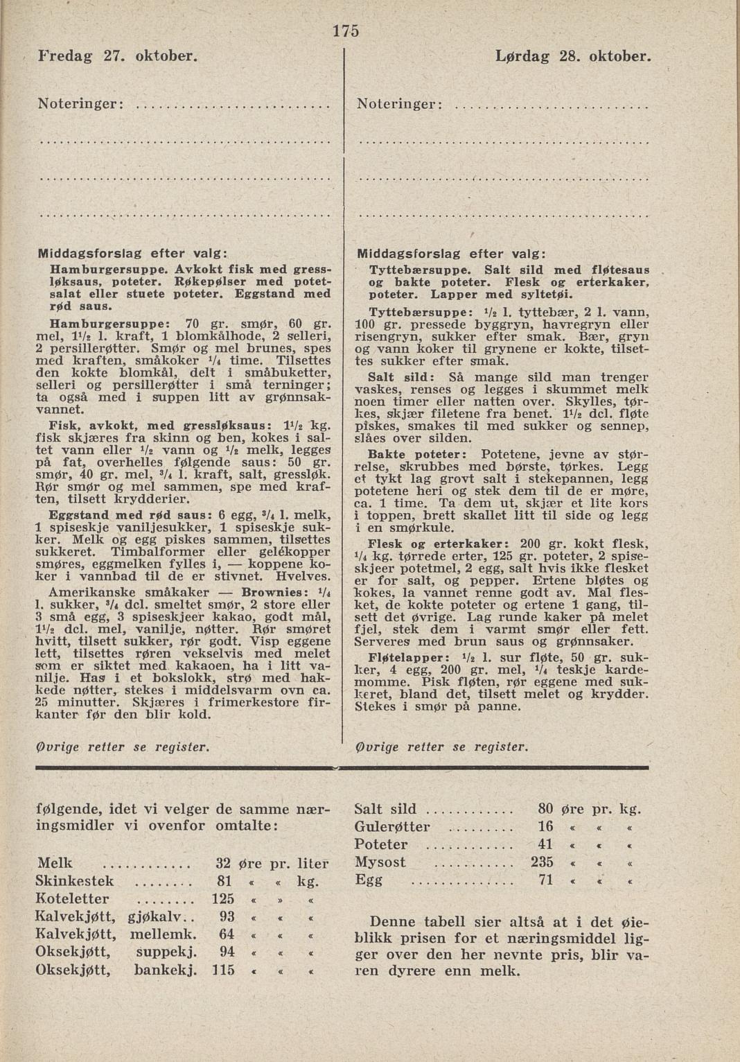 Faksimile av almanakksiden 27. oktober 1939
