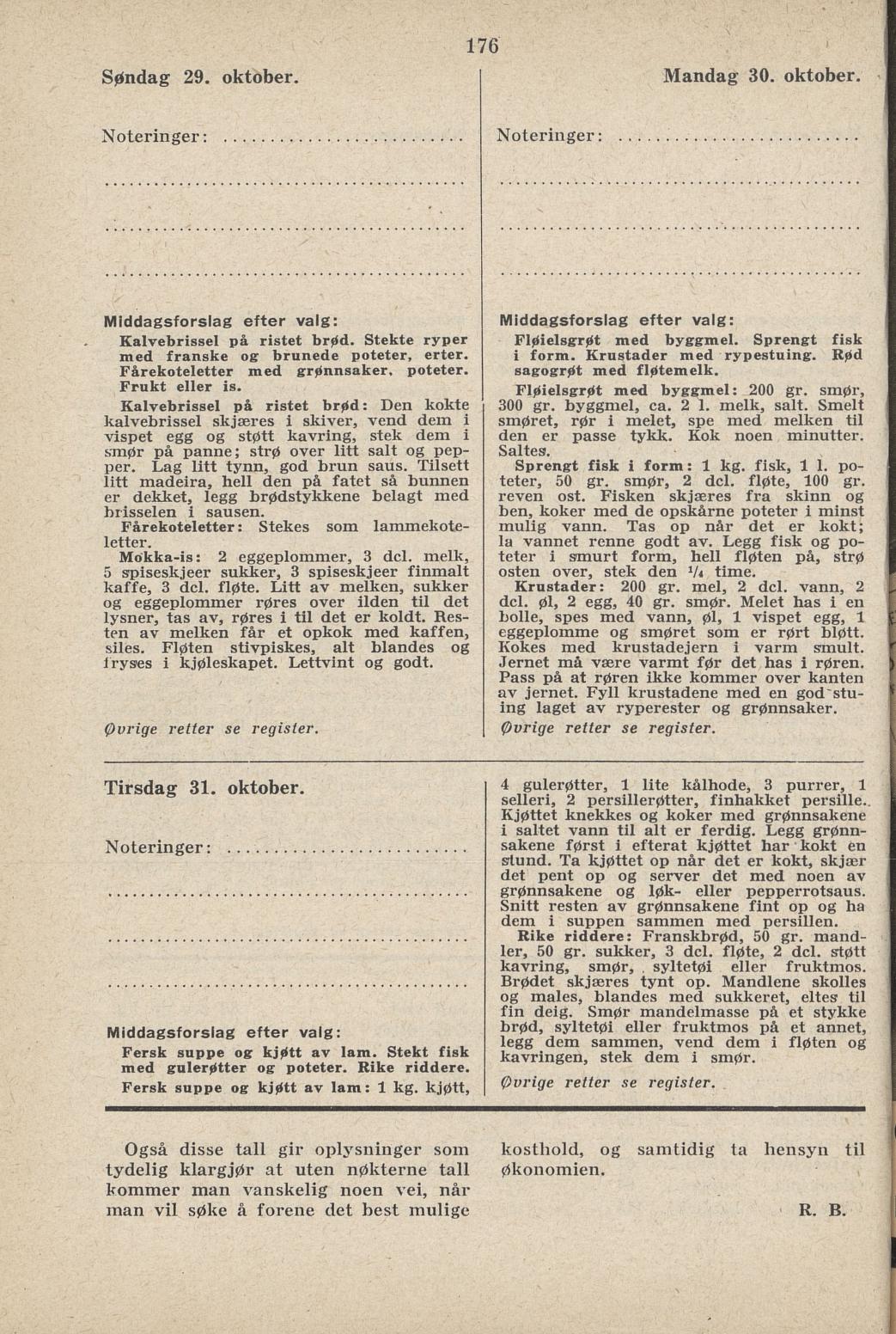 Faksimile av almanakksiden 29. oktober 1939