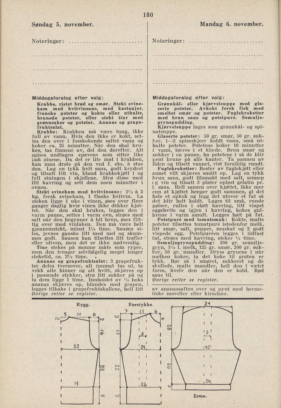 Faksimile av almanakksiden 5. november 1939