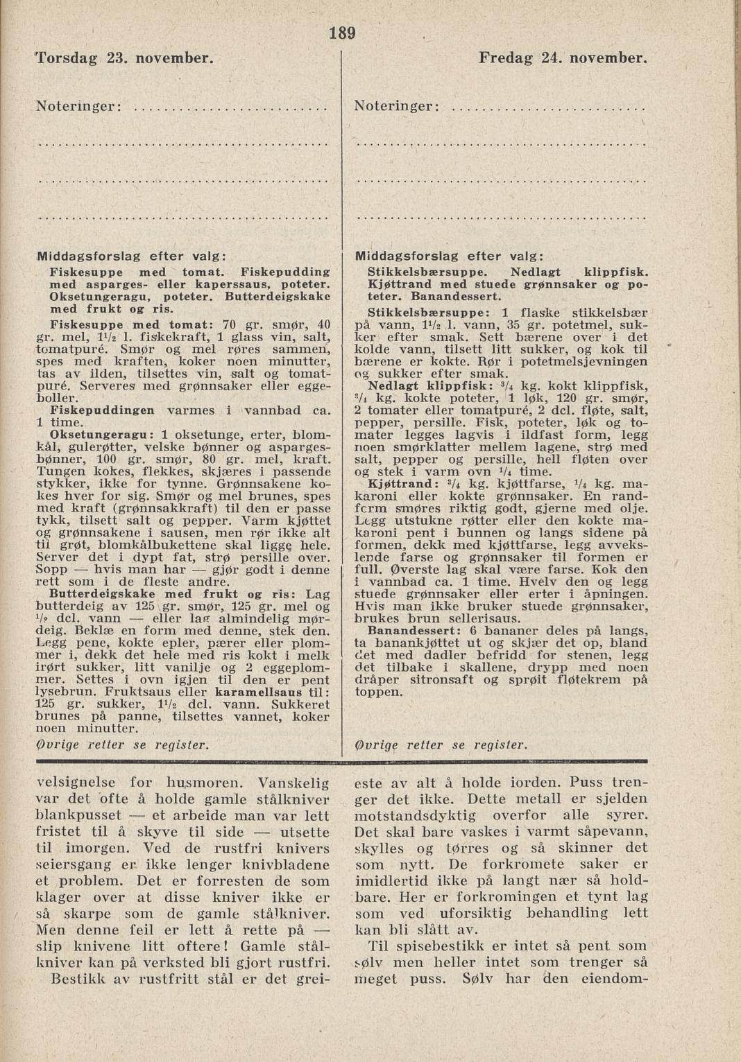 Faksimile av almanakksiden 23. november 1939