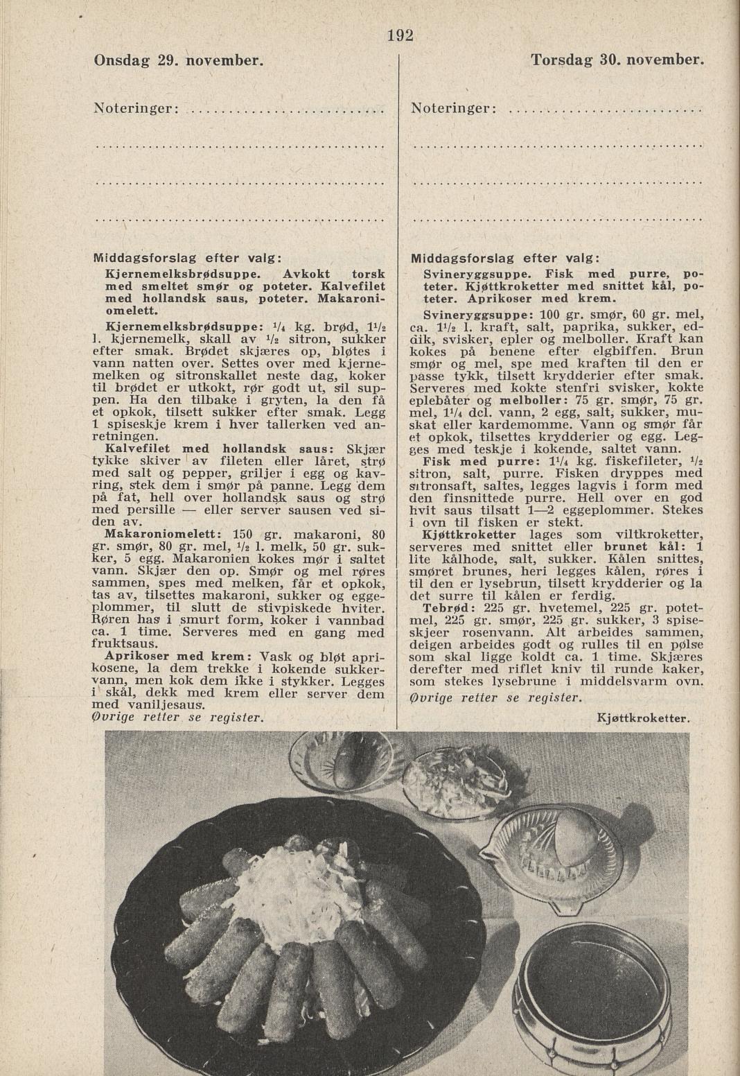 Faksimile av almanakksiden 29. november 1939
