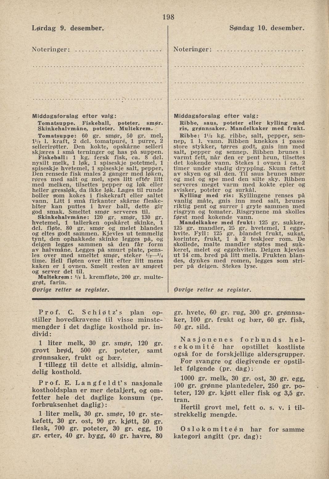 Faksimile av almanakksiden 9. desember 1939