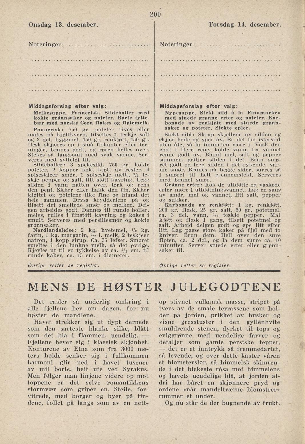 Faksimile av almanakksiden 13. desember 1939