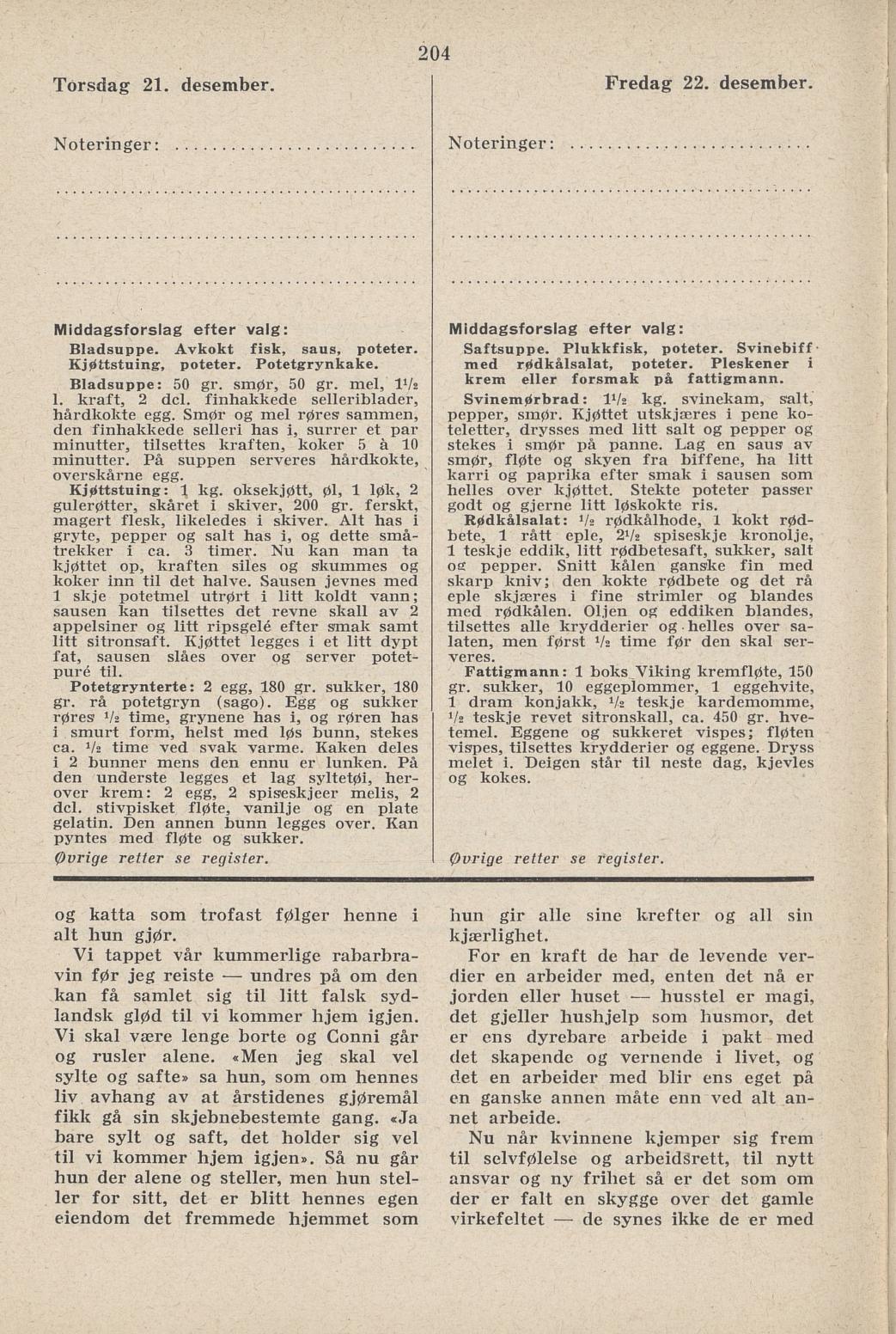 Faksimile av almanakksiden 21. desember 1939