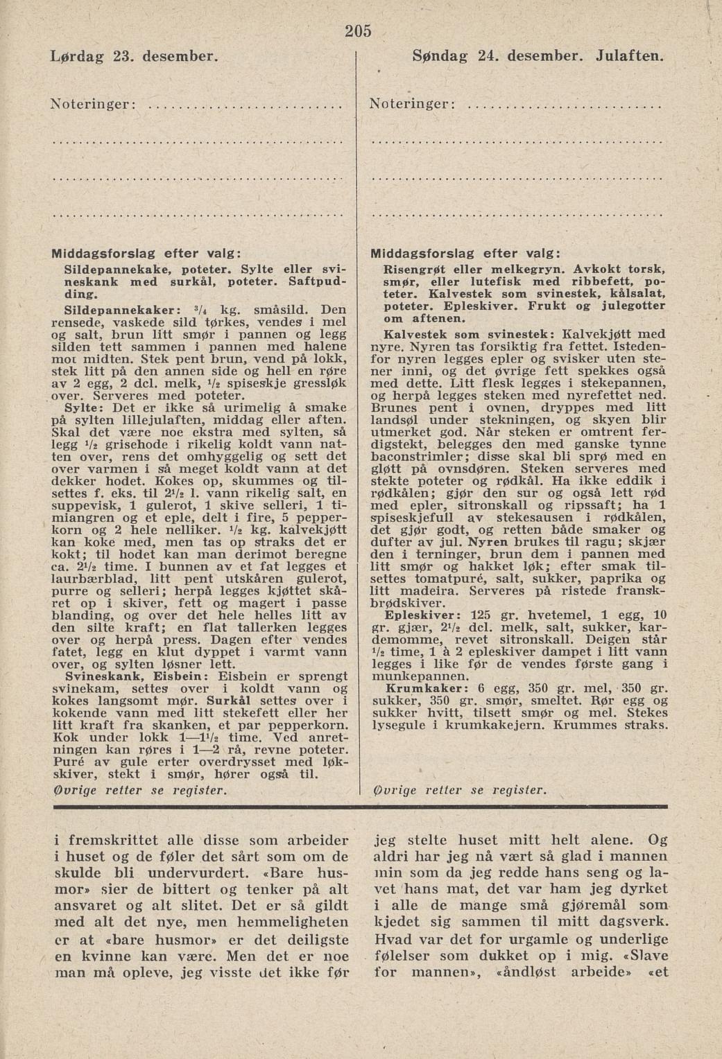 Faksimile av almanakksiden 23. desember 1939