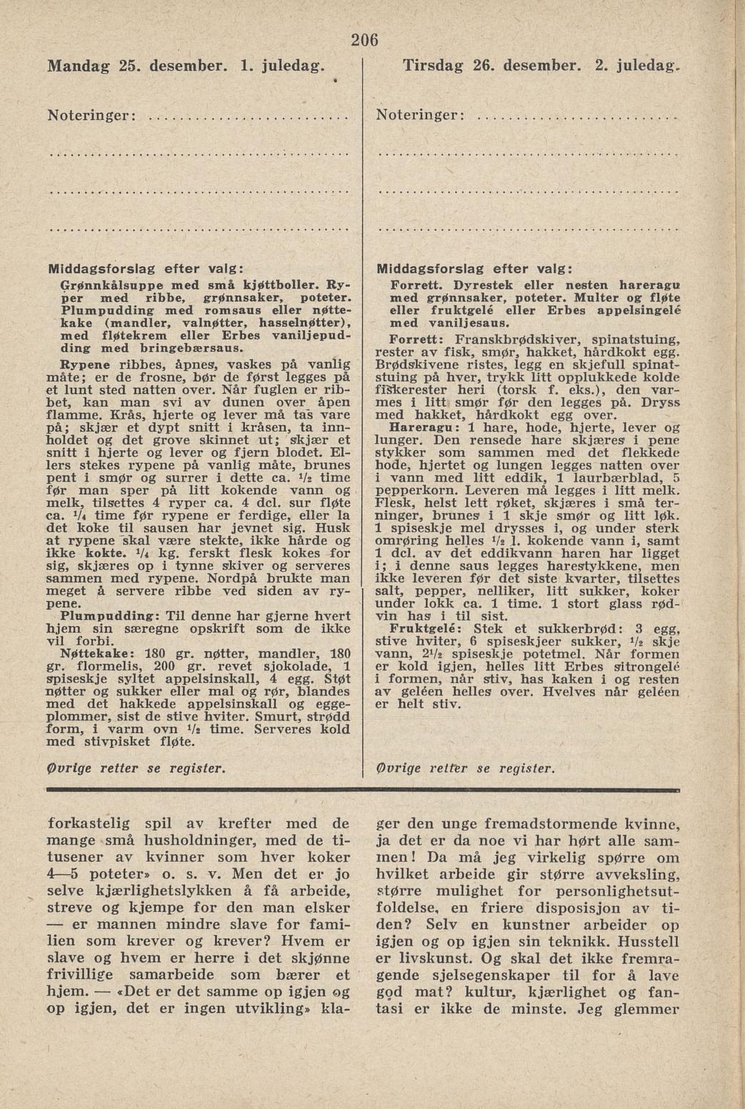 Faksimile av almanakksiden 25. desember 1939